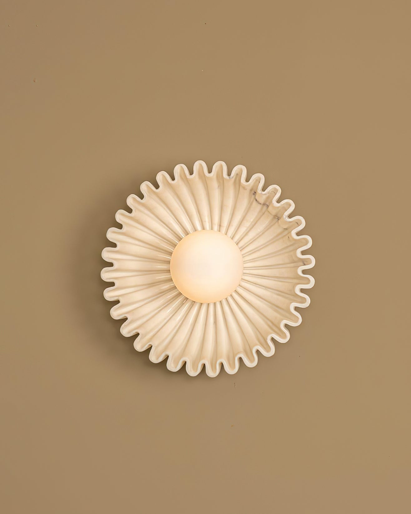 Wall Lamp Ceramics and Glass Dark Green White Black Beige Sculptural