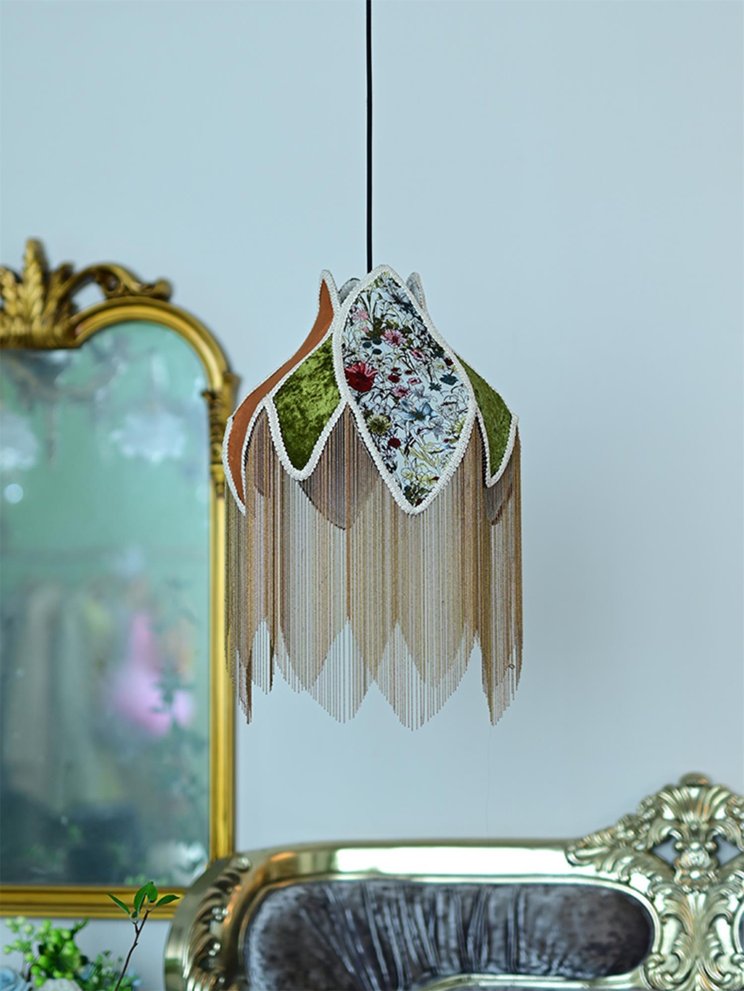 Yolvin Unique Fringed Pendant Lamp-Neutral Decor