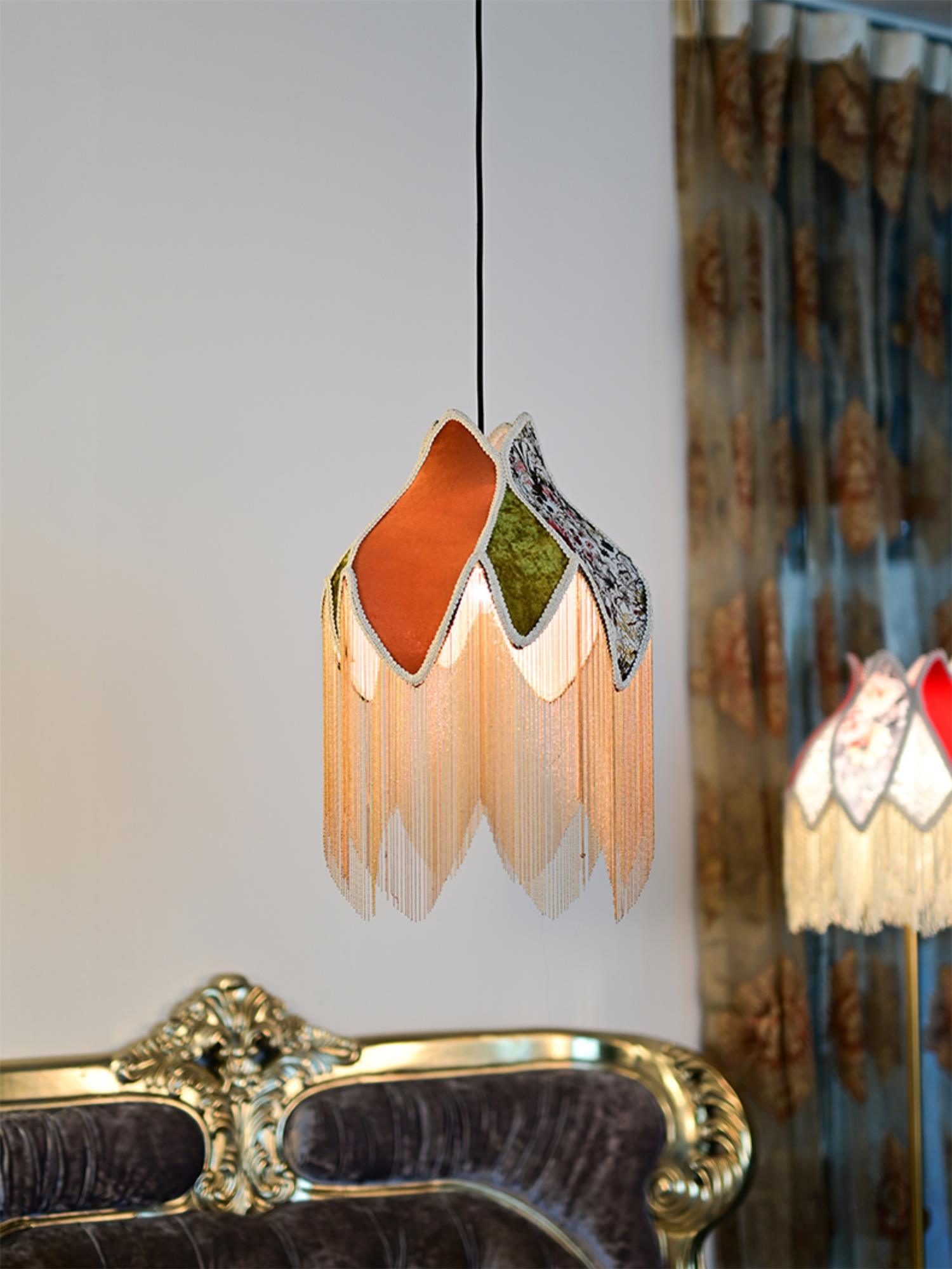 Yolvin Unique Fringed Pendant Lamp-Neutral Decor