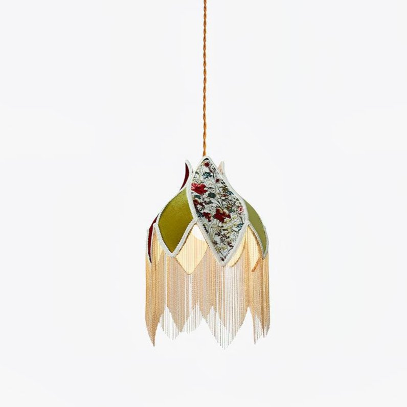 Yolvin Unique Fringed Pendant Lamp-Neutral Decor