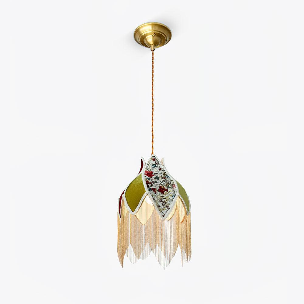 Yolvin Unique Fringed Pendant Lamp-Neutral Decor
