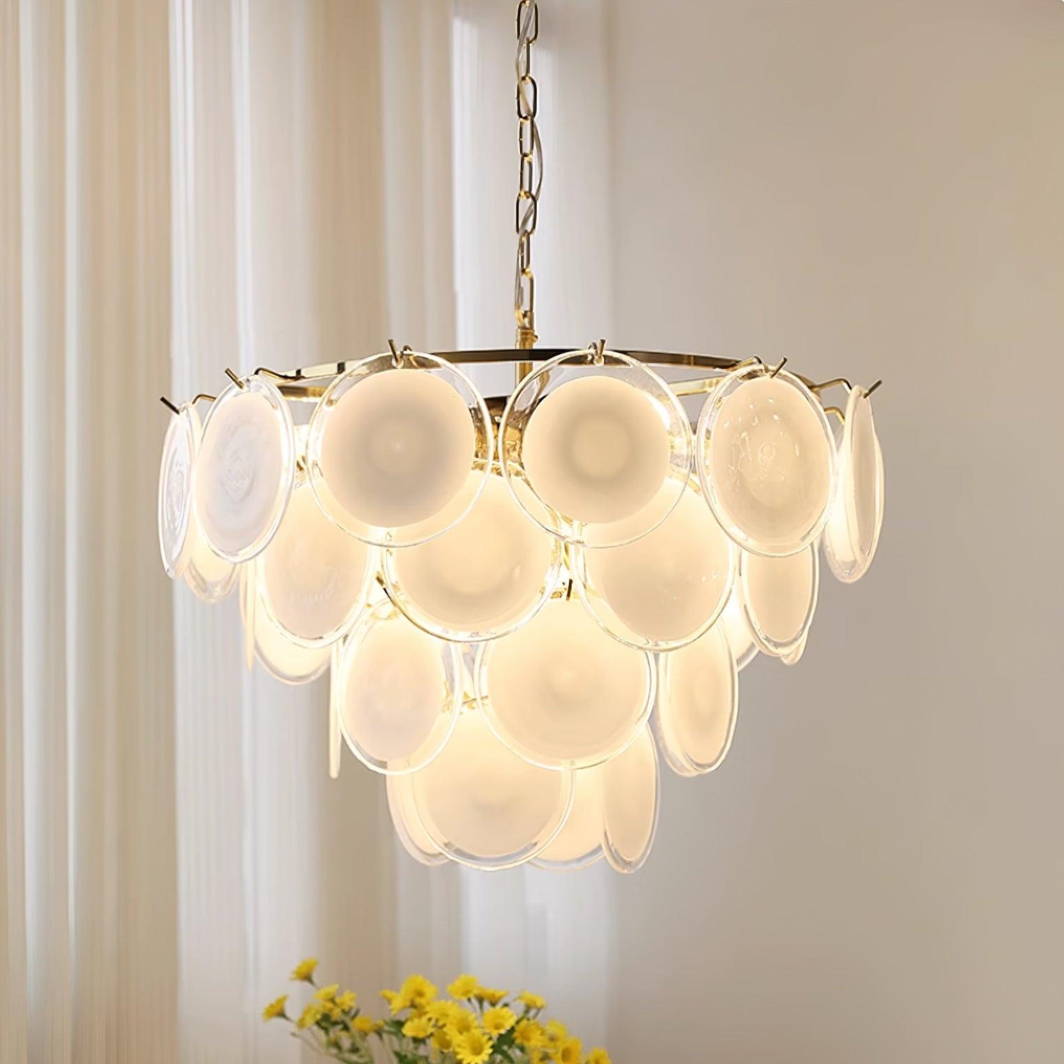 Noelia Glass Chandelier Light-Neutral Decor
