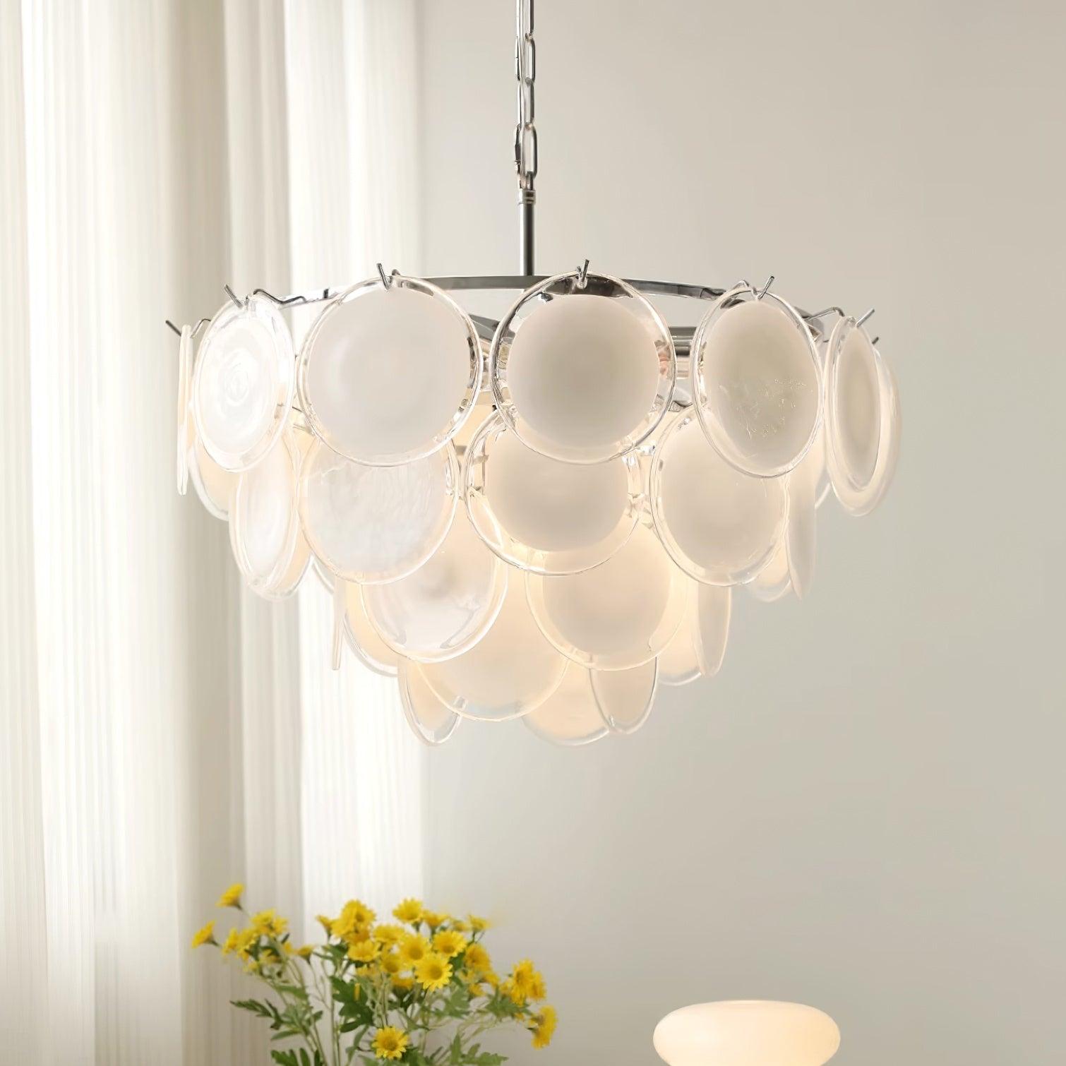 Noelia Glass Chandelier Light-Neutral Decor