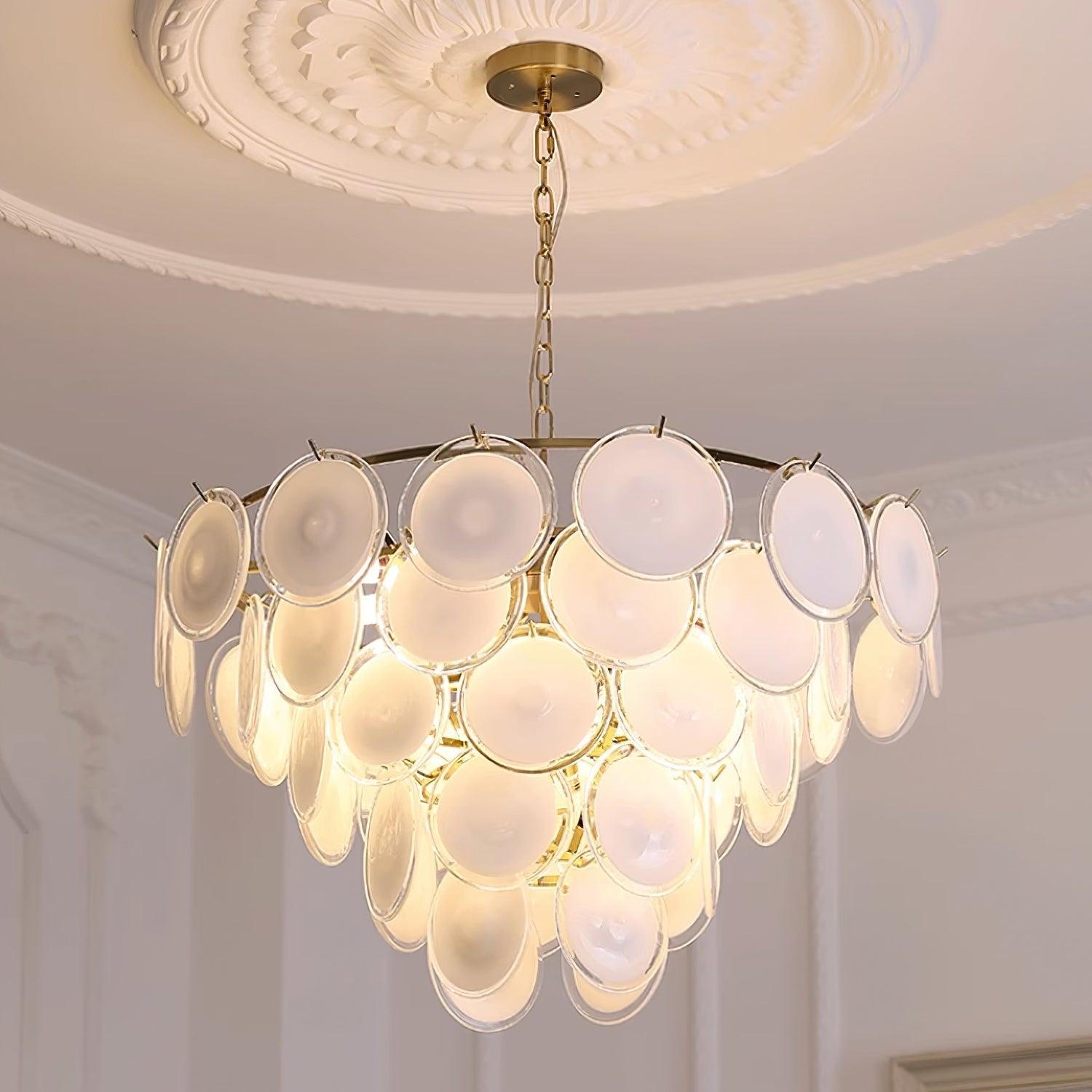 Noelia Glass Chandelier Light-Neutral Decor