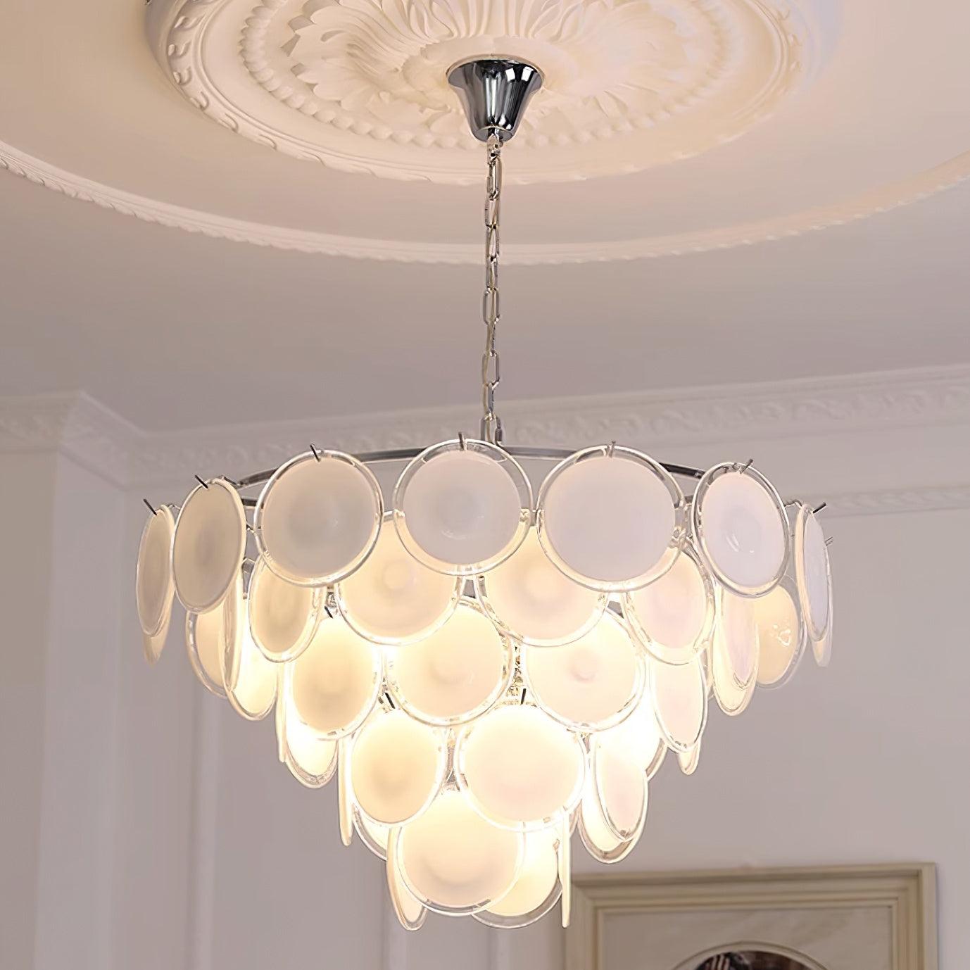 Noelia Glass Chandelier Light-Neutral Decor