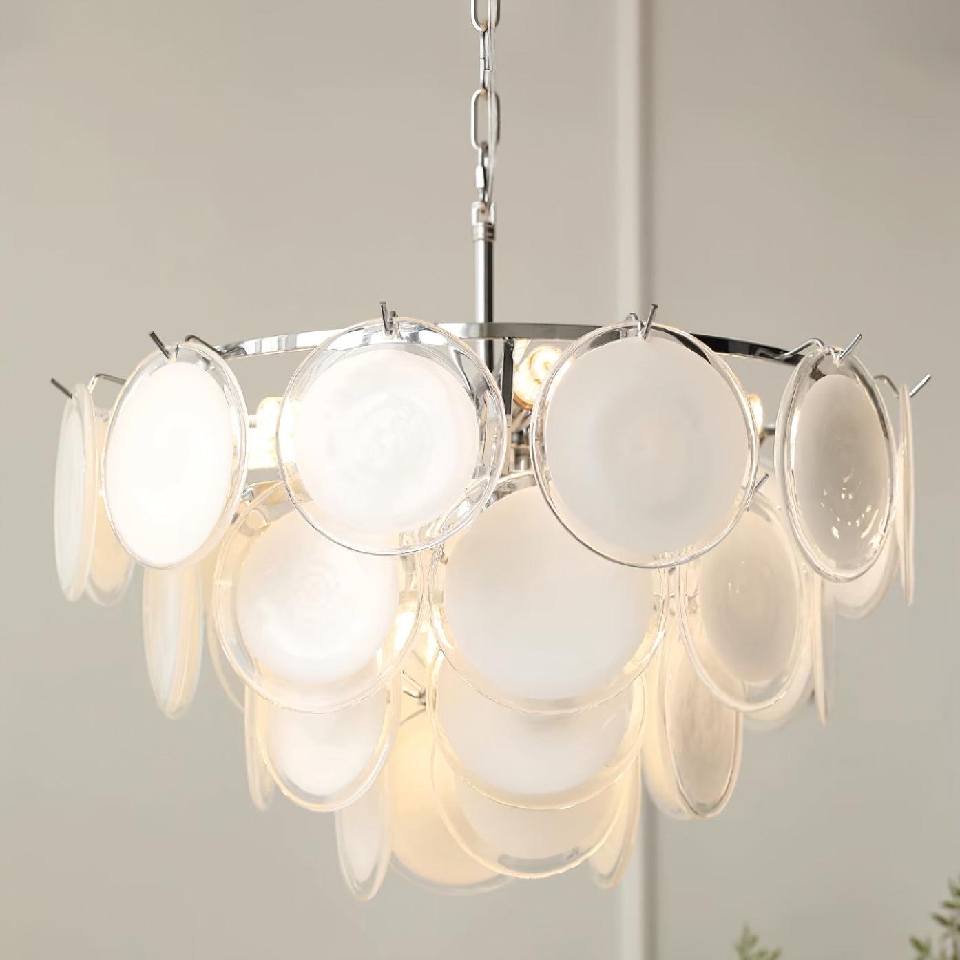 Noelia Glass Chandelier Light-Neutral Decor
