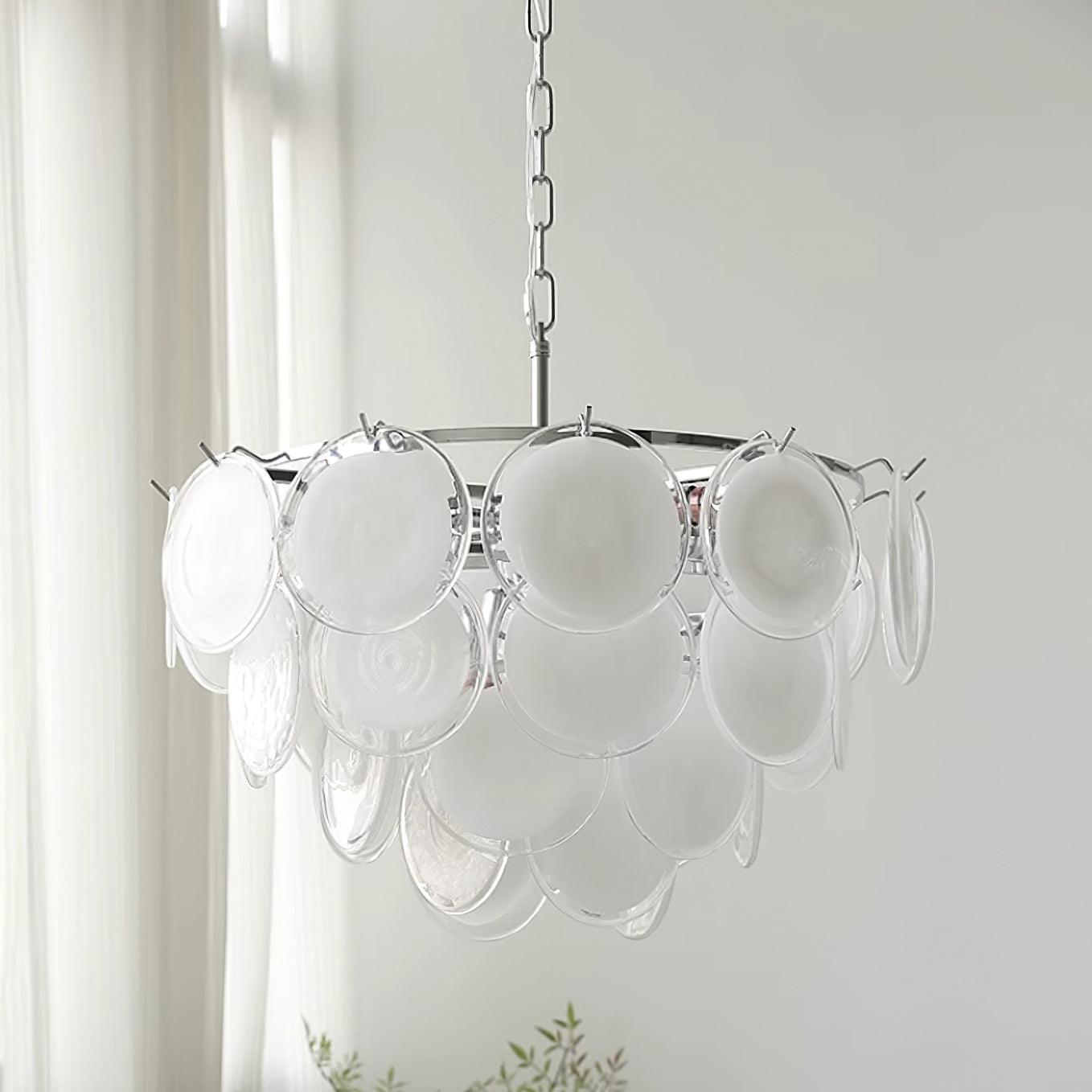 Noelia Glass Chandelier Light-Neutral Decor