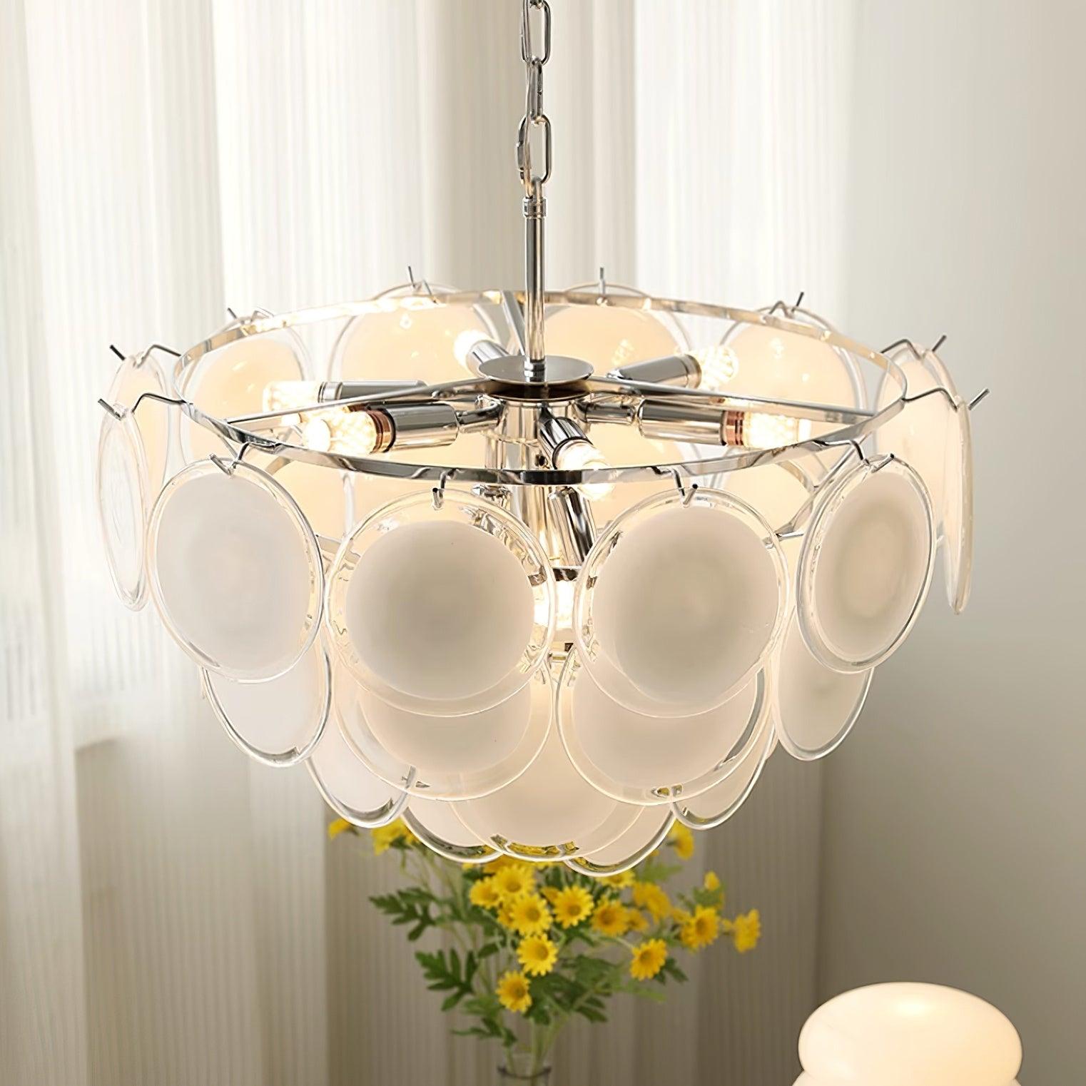 Noelia Glass Chandelier Light-Neutral Decor