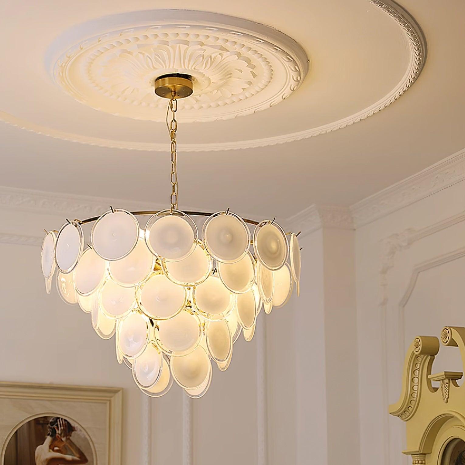 Noelia Glass Chandelier Light-Neutral Decor