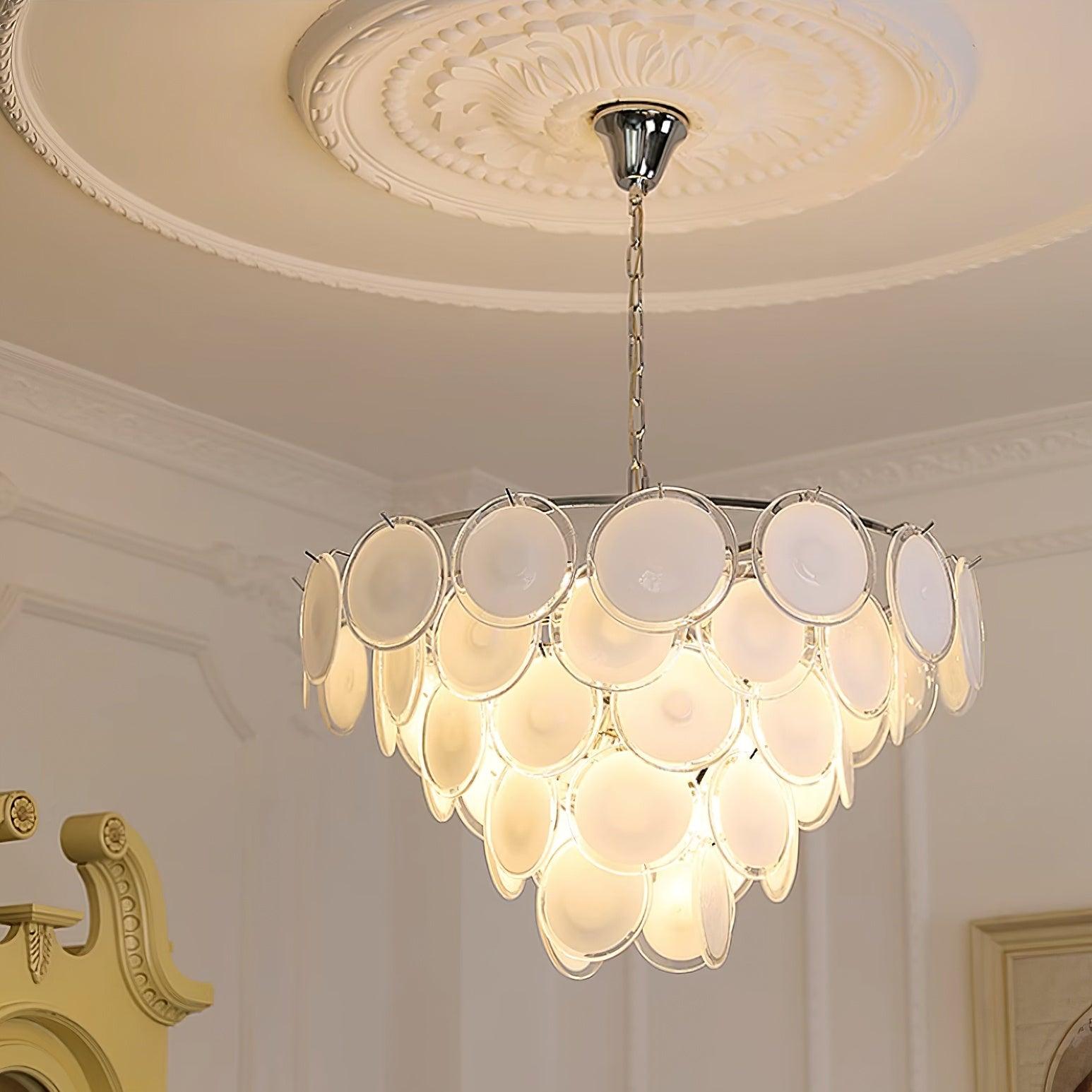 Noelia Glass Chandelier Light-Neutral Decor