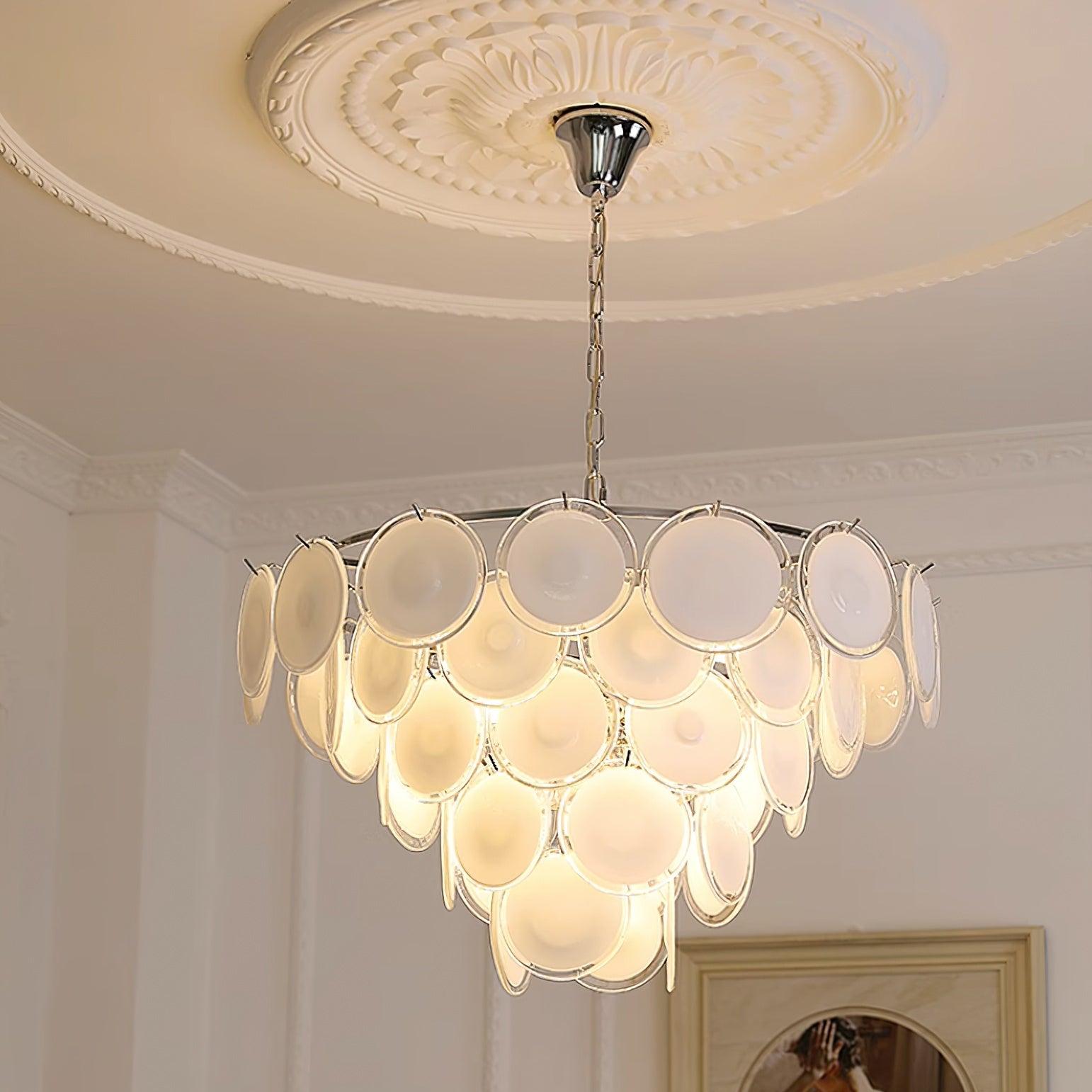 Noelia Glass Chandelier Light-Neutral Decor