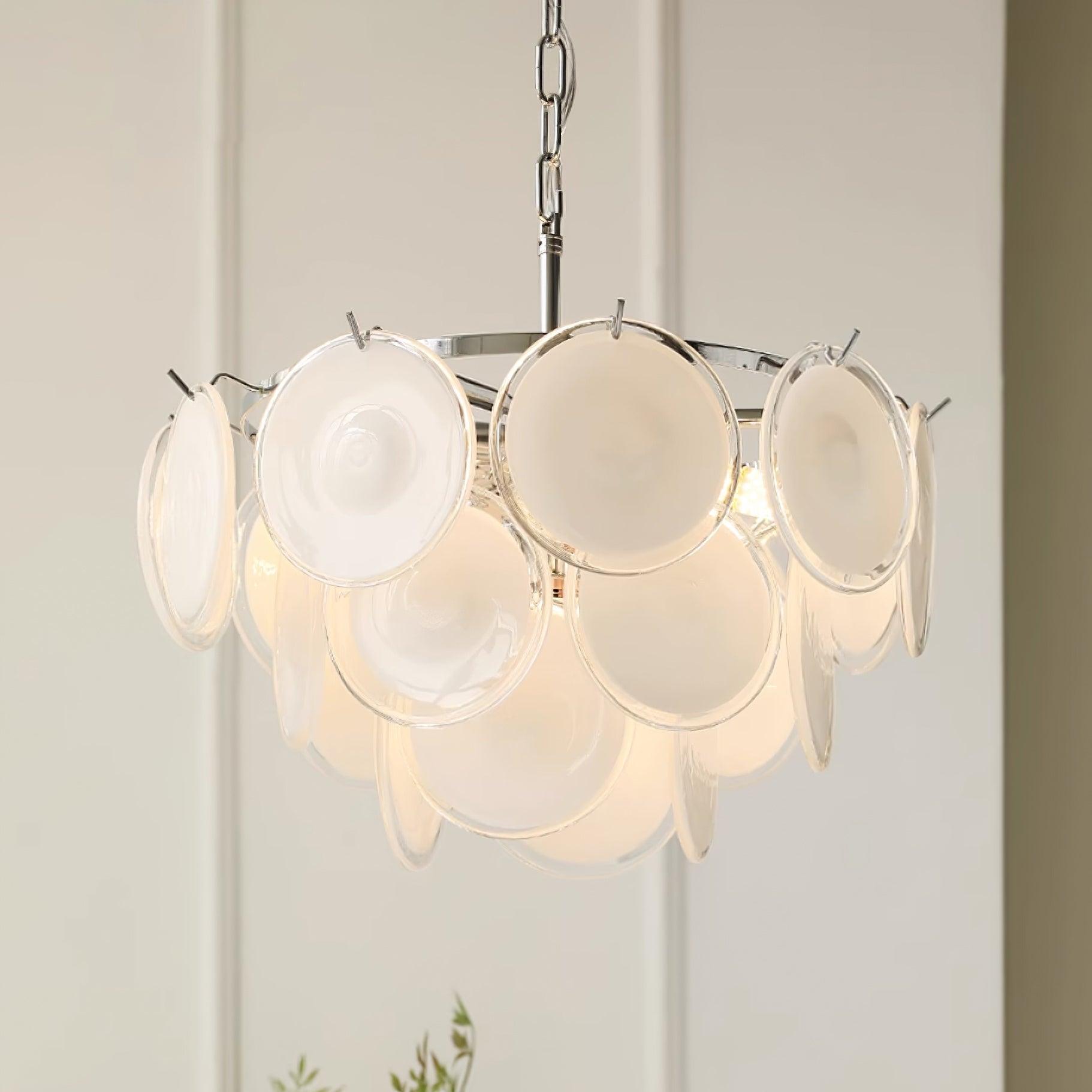 Noelia Glass Chandelier Light-Neutral Decor