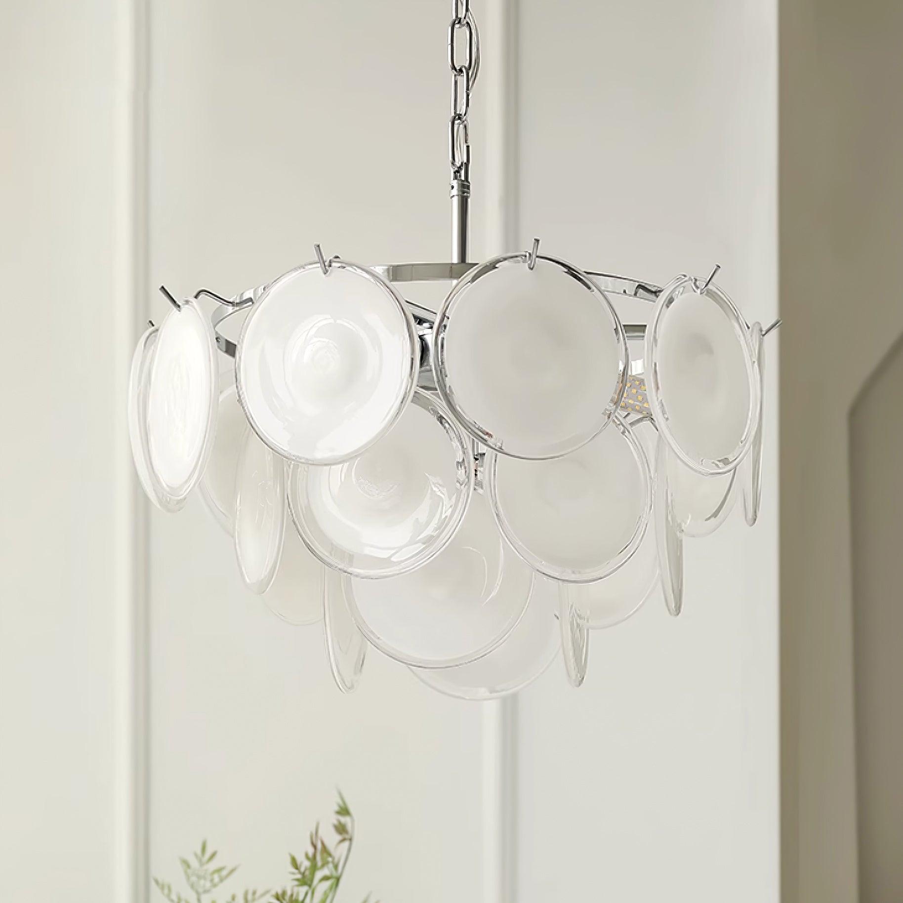 Noelia Glass Chandelier Light-Neutral Decor