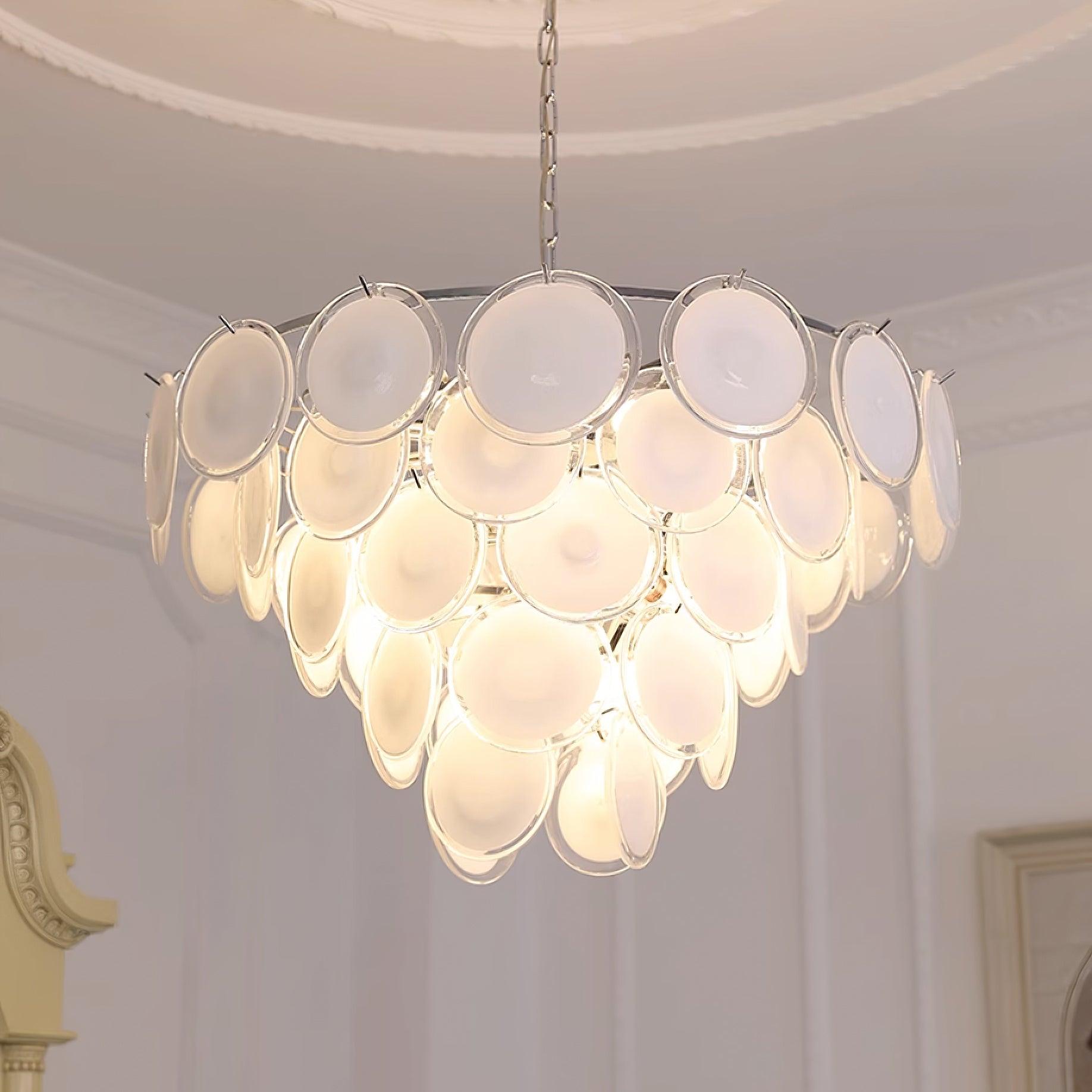 Noelia Glass Chandelier Light-Neutral Decor