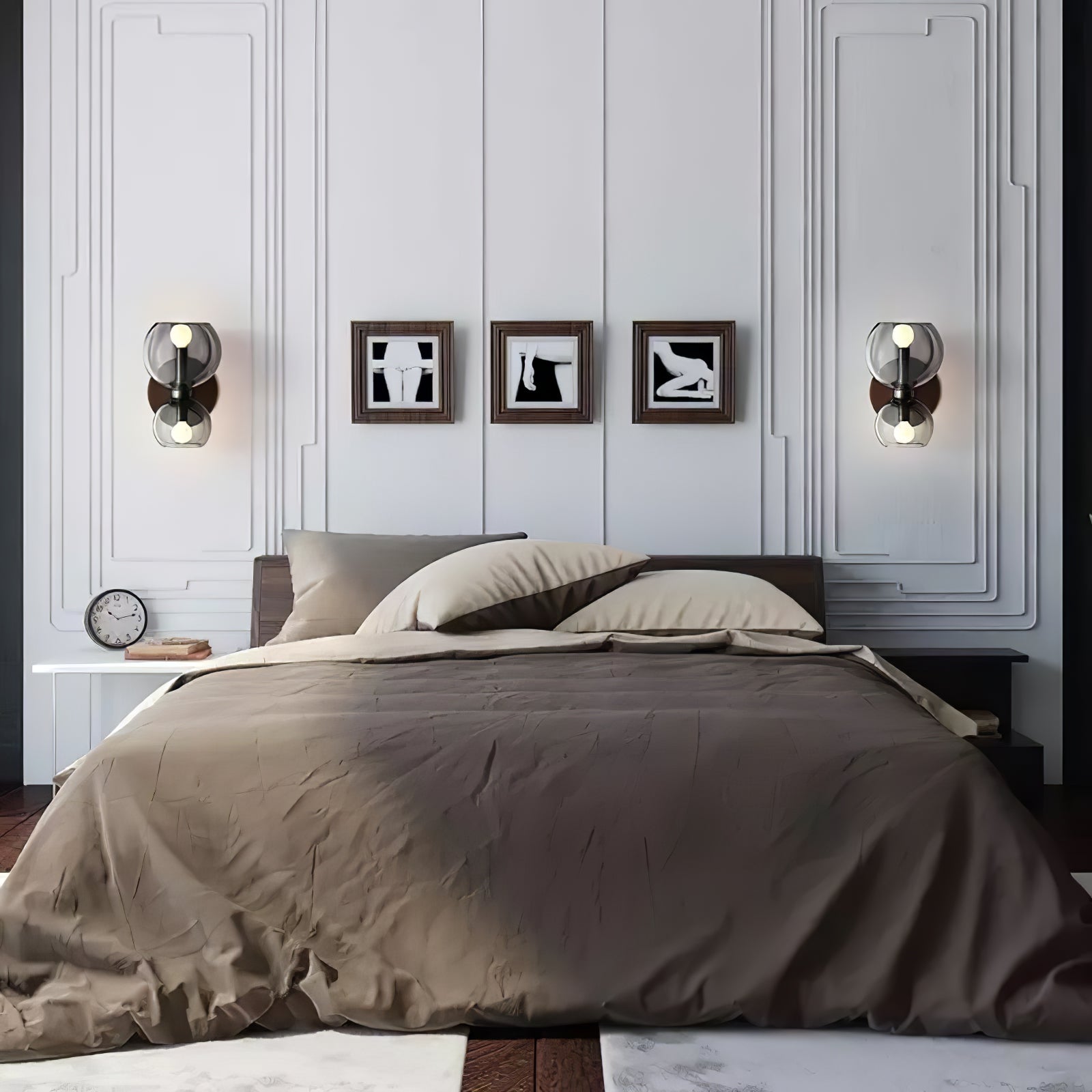 Umarion Round Pearl Glass Sconce Wall lamp-Neutral Decor