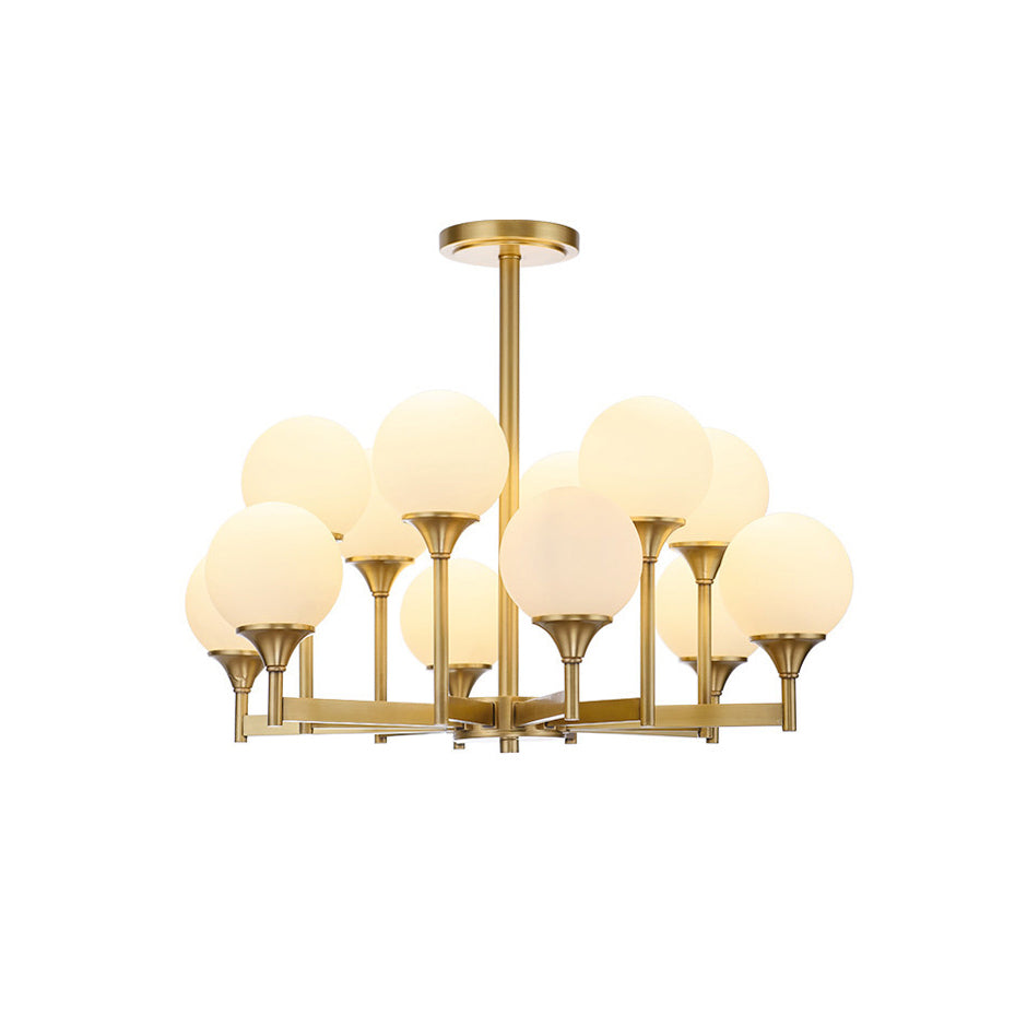 Mavex Vintage Industrial Glass Chandelier-Neutral Decor