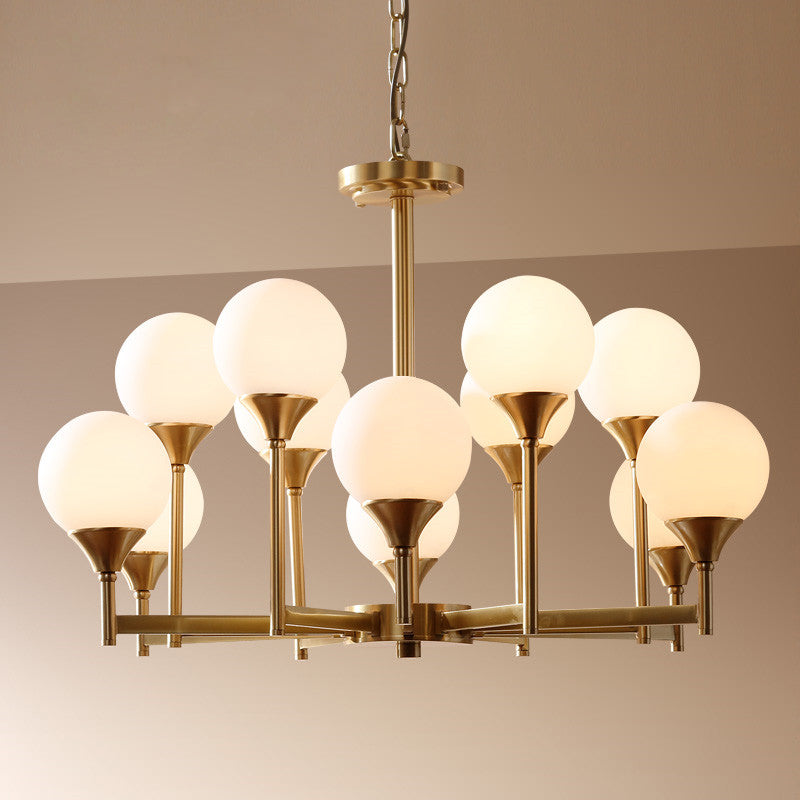 Himinuvyh Vintage Industrial Metal Glass Chandelier