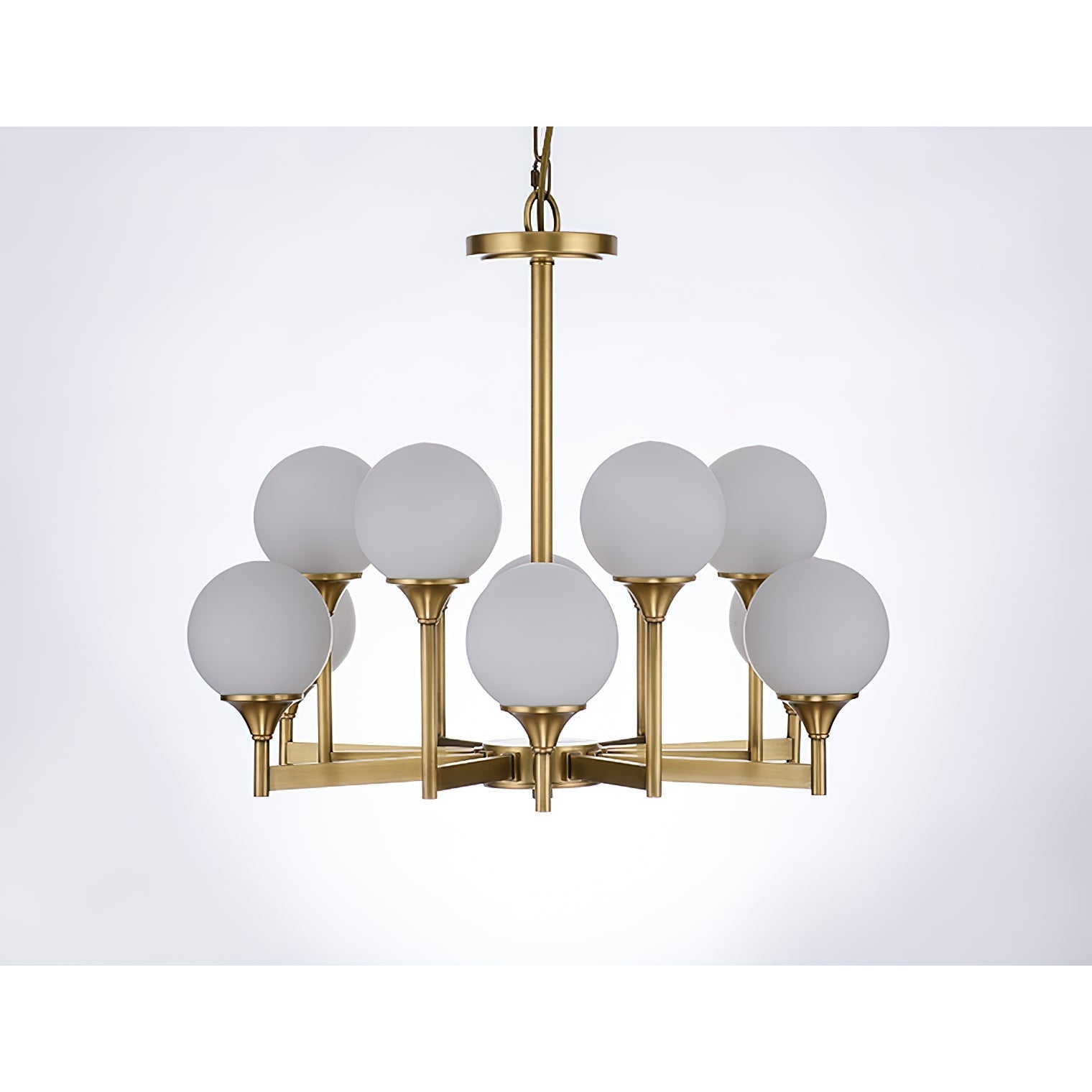 Himinuvyh Vintage Industrial Metal Glass Chandelier