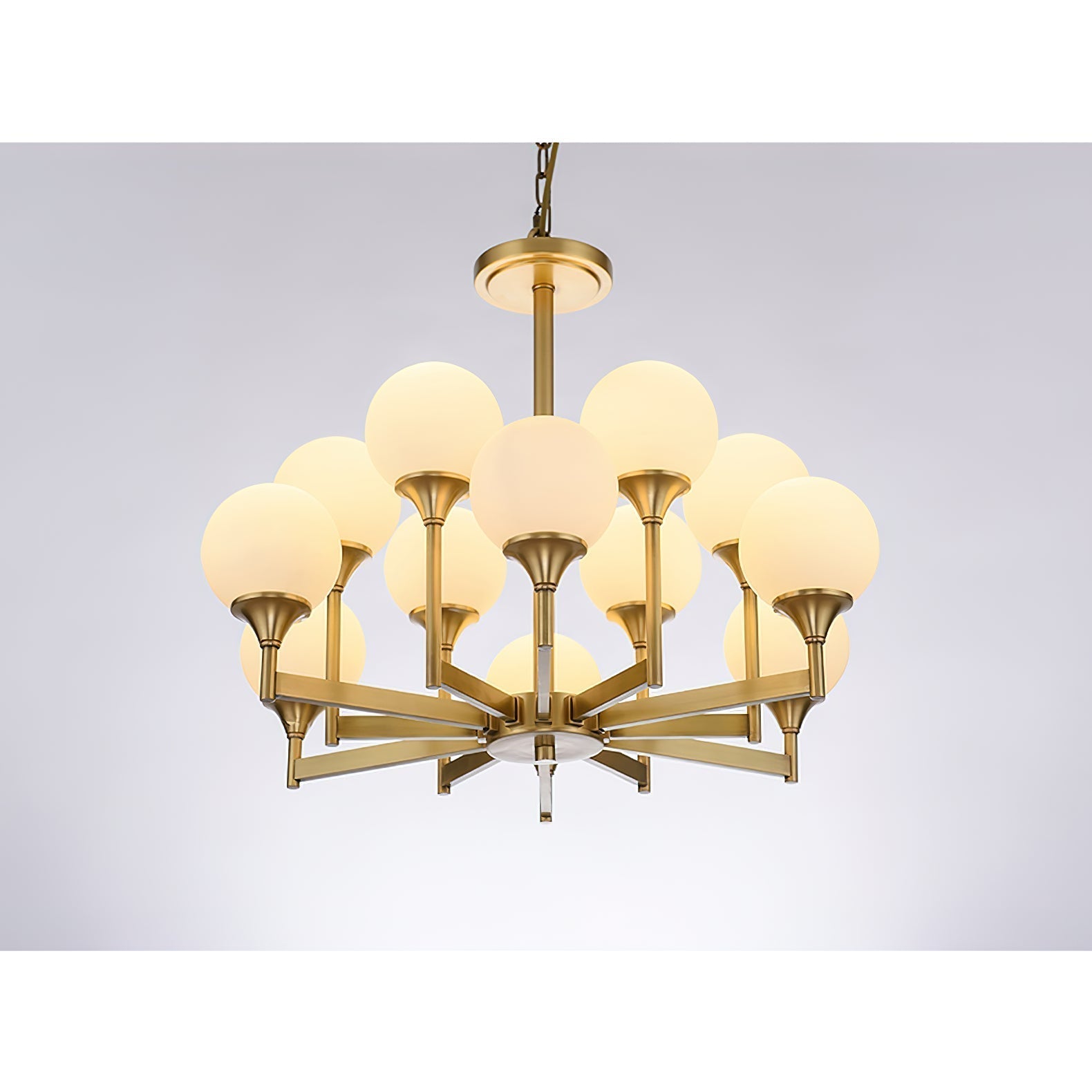 Mavex Vintage Industrial Glass Chandelier-Neutral Decor