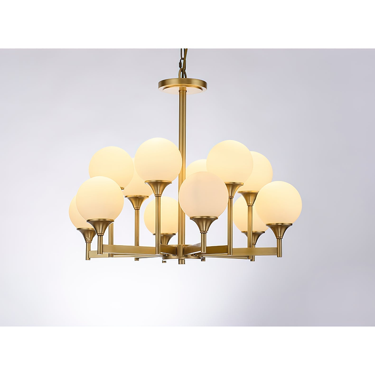 Himinuvyh Vintage Industrial Metal Glass Chandelier