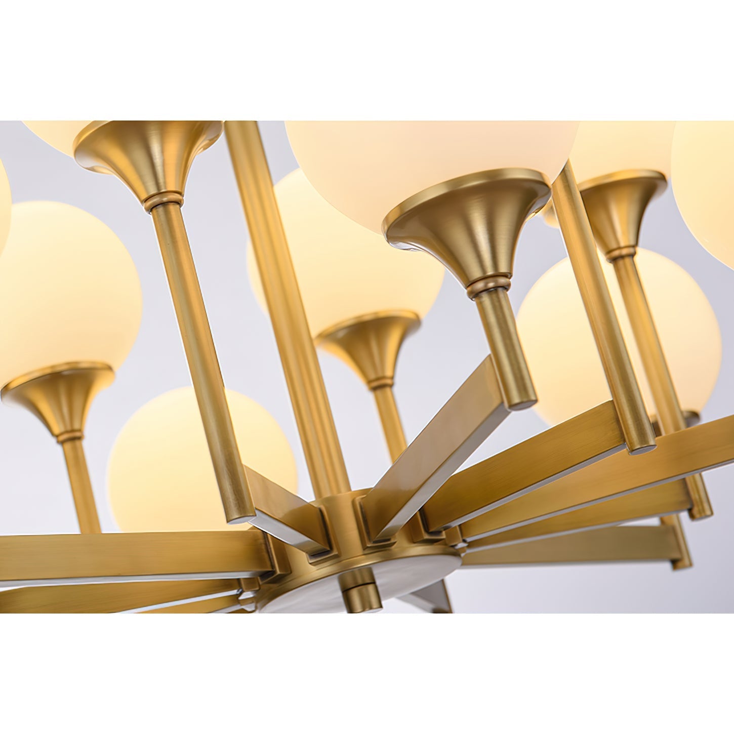 Mavex Vintage Industrial Glass Chandelier-Neutral Decor