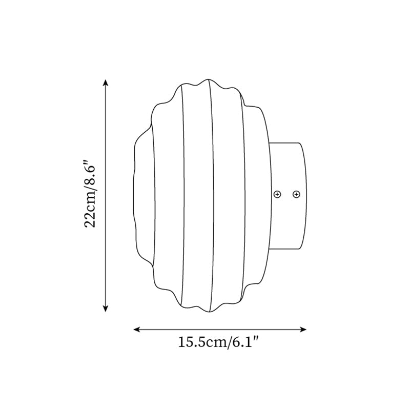 Duvia Rippled Glass Wall Lamp