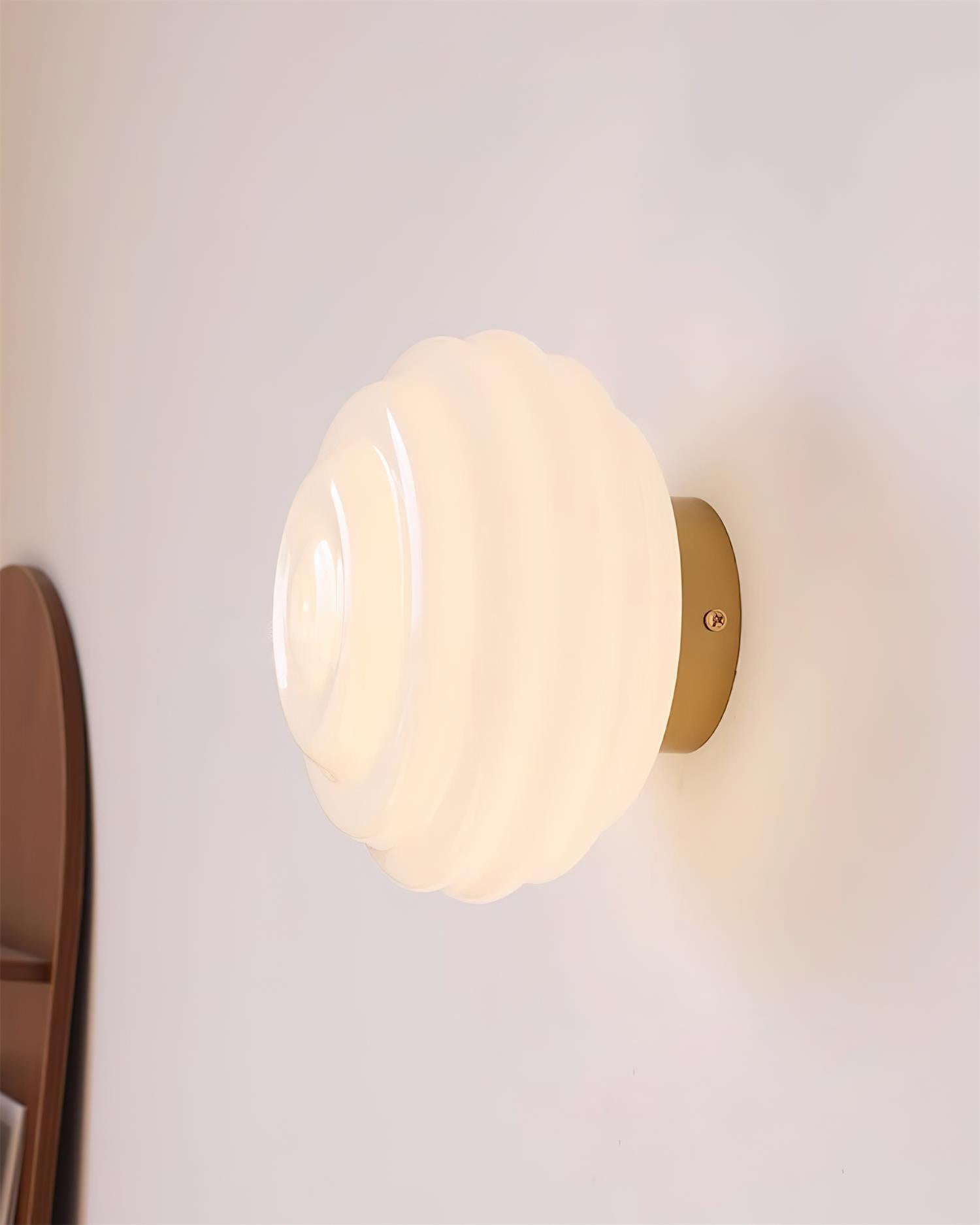Duvia Rippled Glass Wall Lamp