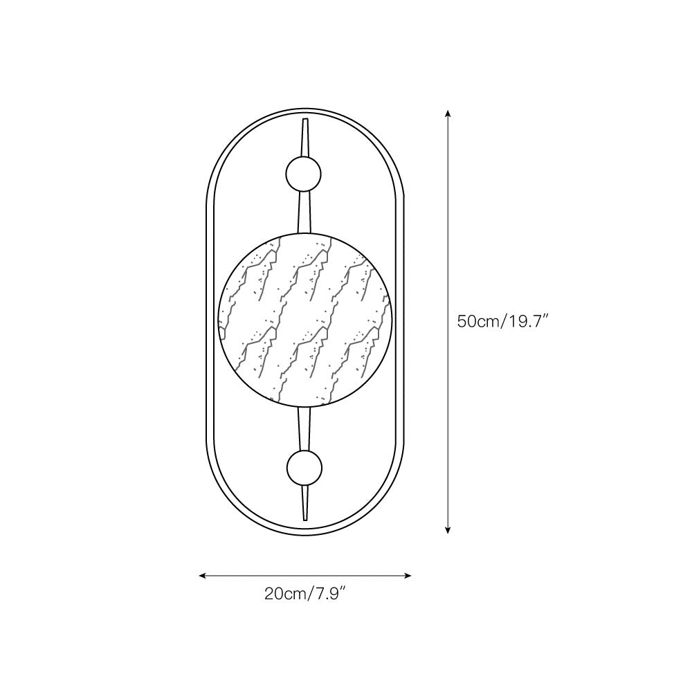 Gloruvyu Individual Creativity Metal  Alabaster Wall Lamp