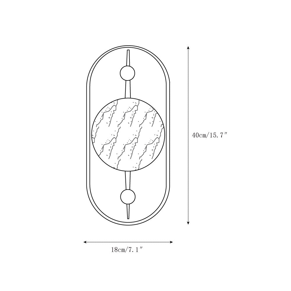 Ildvuvyh Modern Minimalist Metal Alabaster Wall Lamp