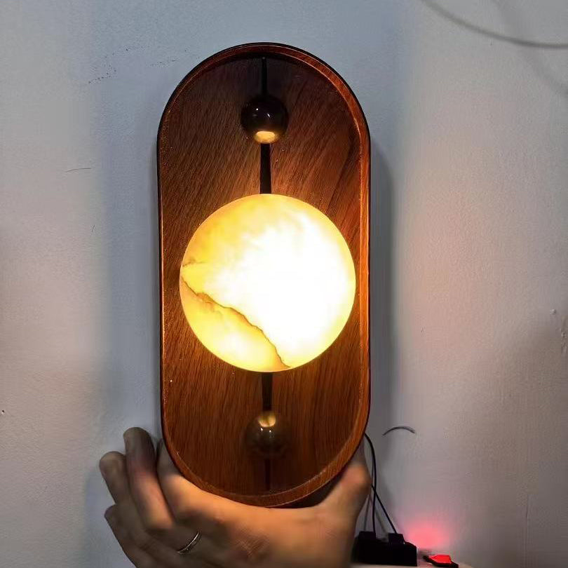 Ildvuvyh Modern Minimalist Metal Alabaster Wall Lamp