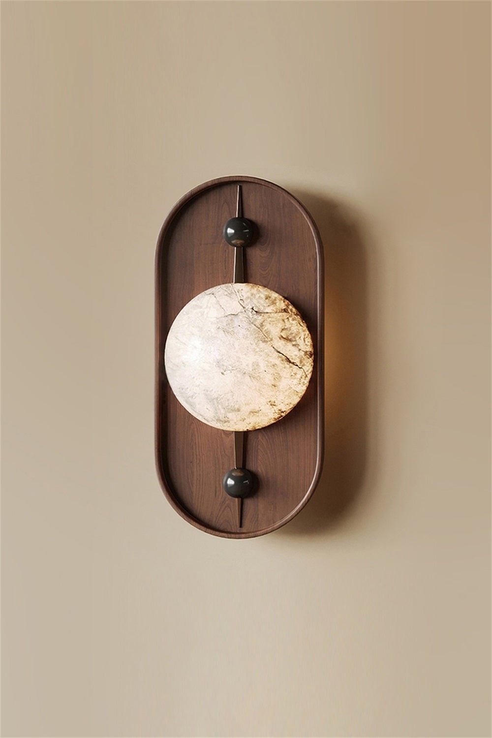Livenq Orb Alabaster Wall Light-Neutral Decor