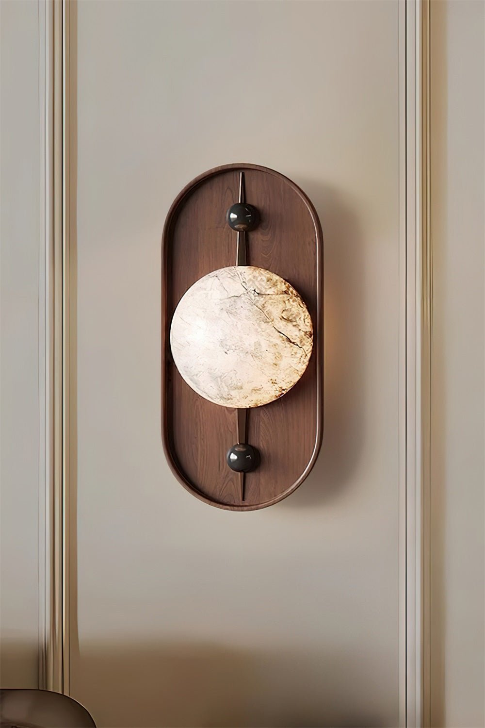 Livenq Orb Alabaster Wall Light-Neutral Decor