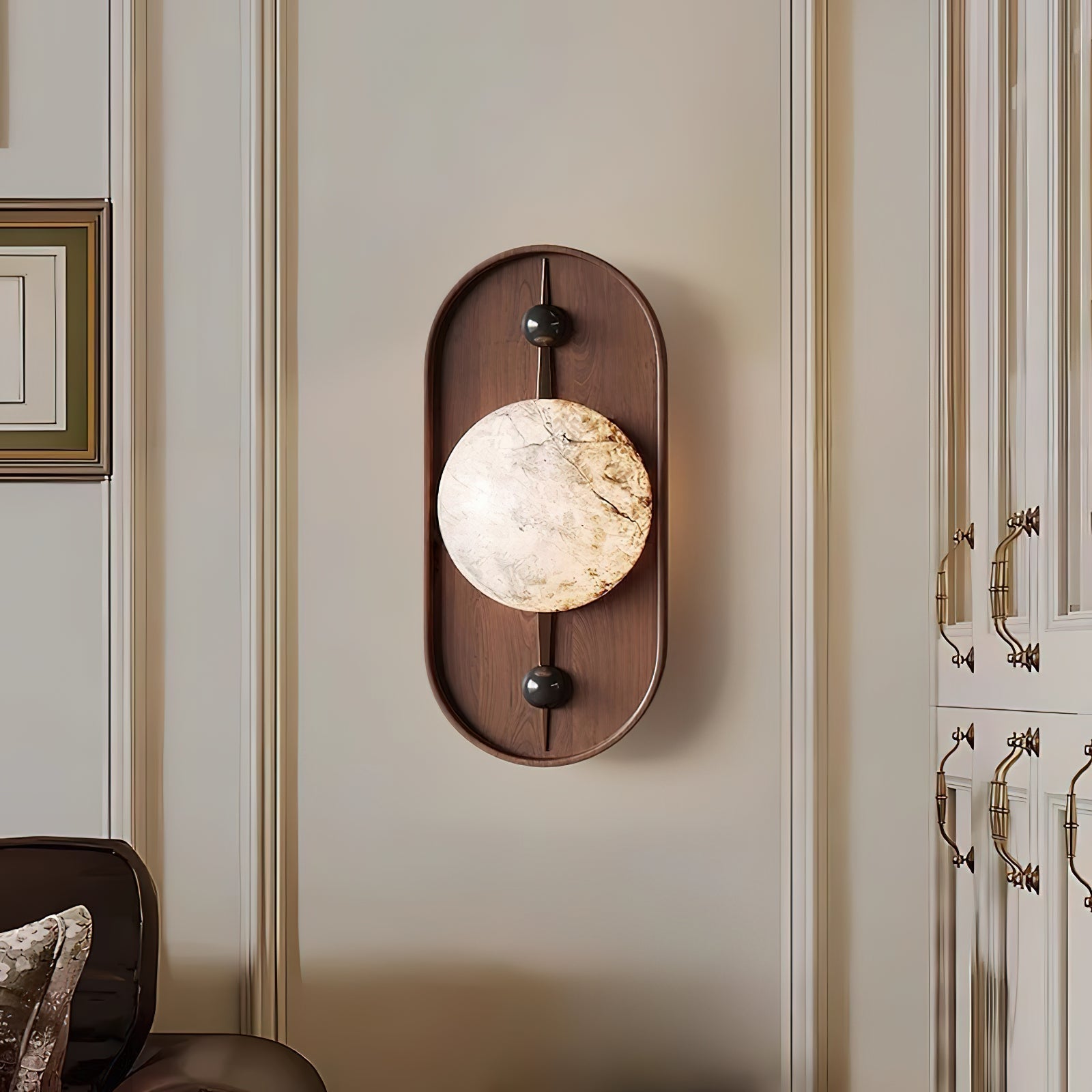 Gloruvyu Individual Creativity Metal  Alabaster Wall Lamp