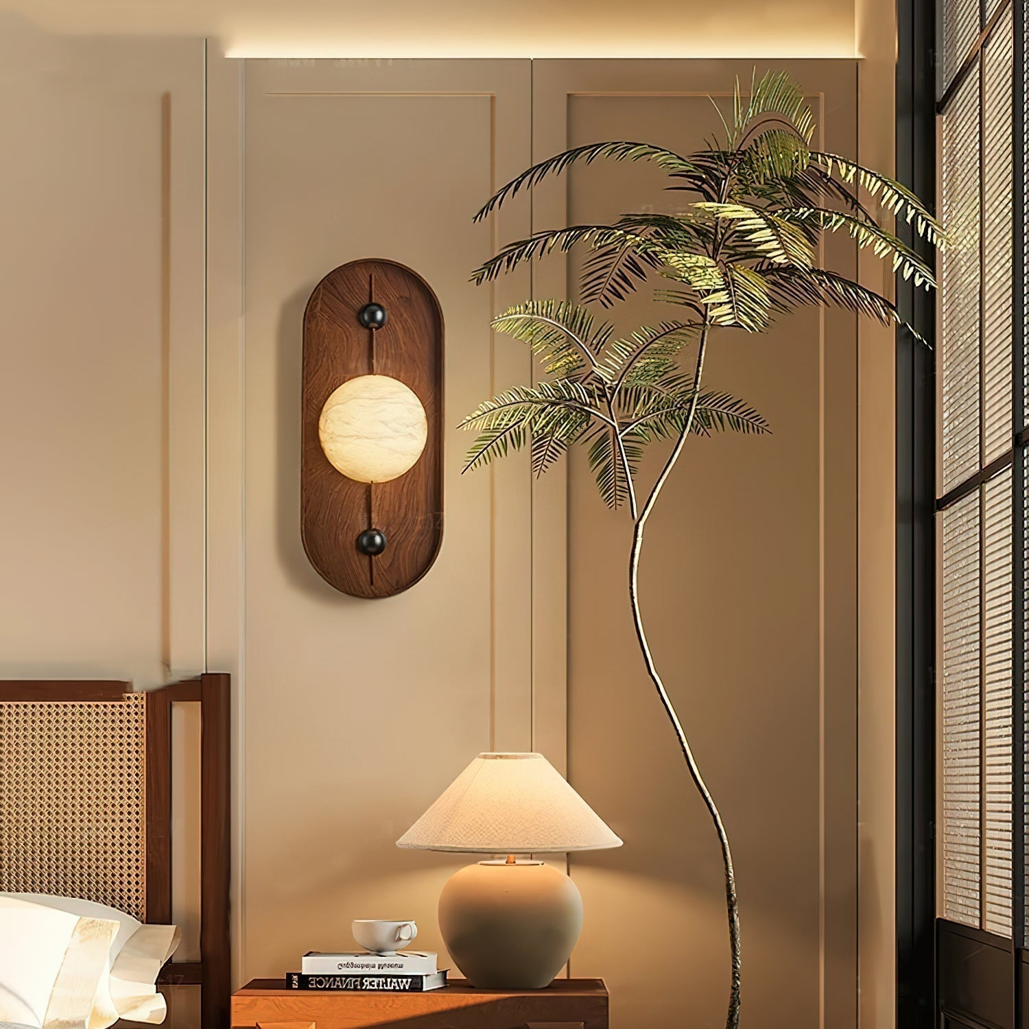 Gloruvyu Individual Creativity Metal  Alabaster Wall Lamp
