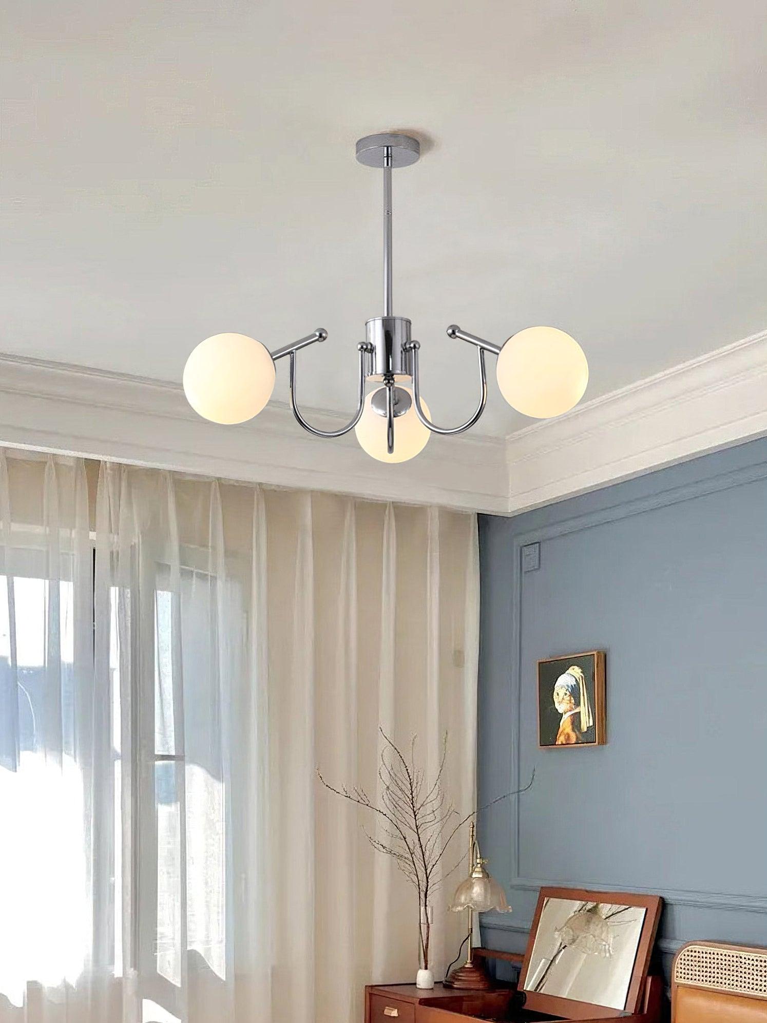 Tave Chandelier Globe Chrome Modern-Neutral Decor