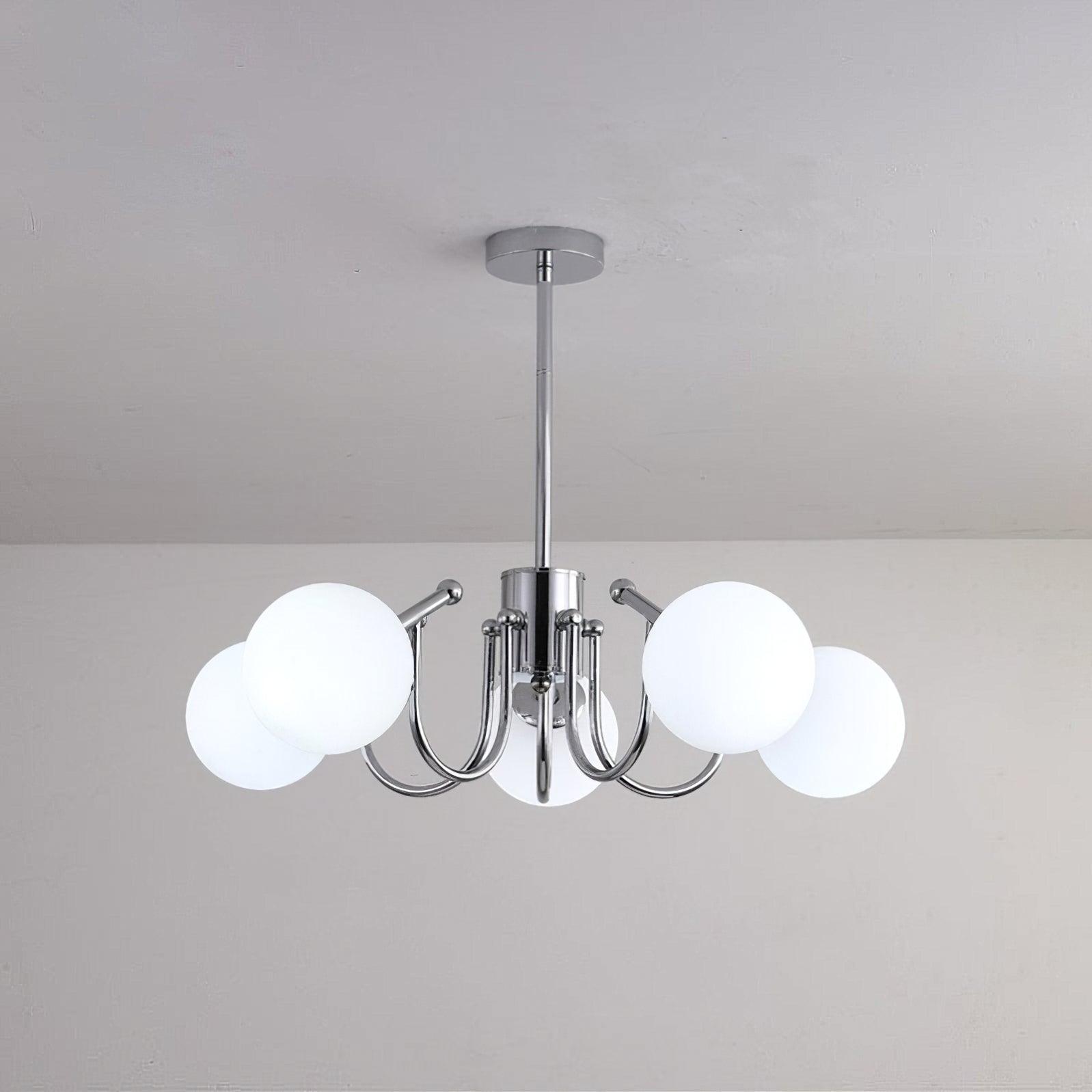 Tave Chandelier Globe Chrome Modern-Neutral Decor