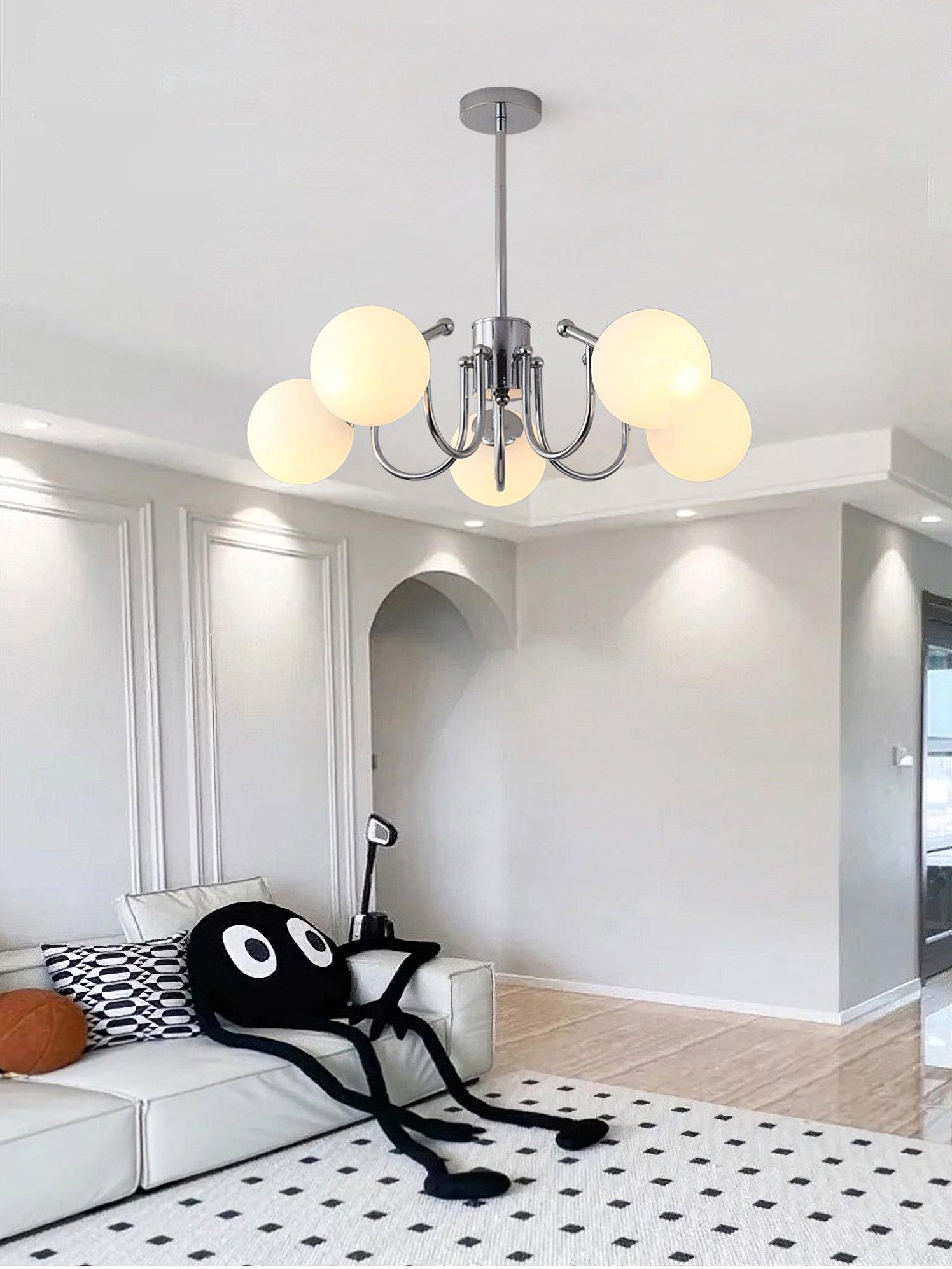 Tave Chandelier Globe Chrome Modern-Neutral Decor