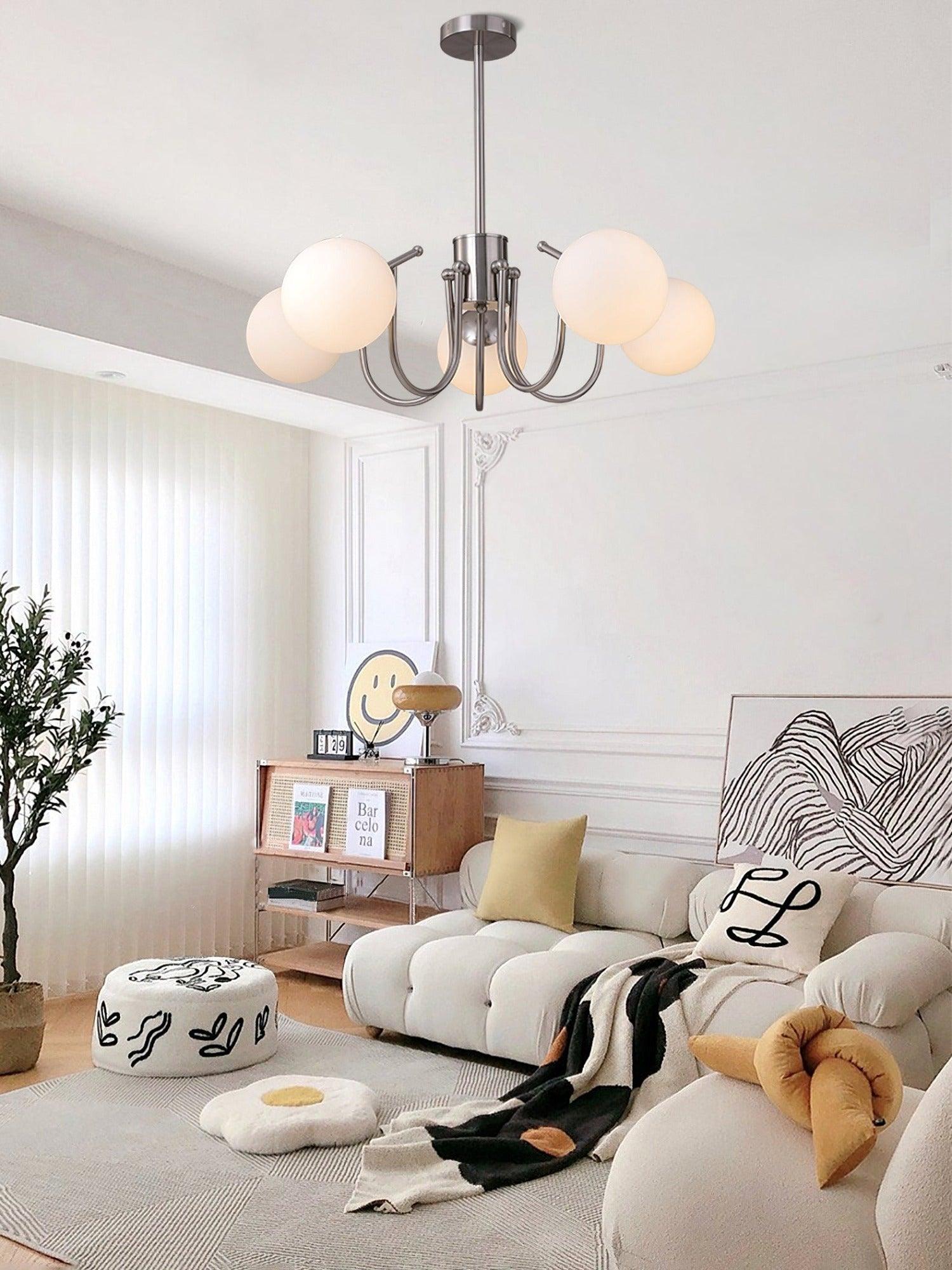 Tave Chandelier Globe Chrome Modern-Neutral Decor