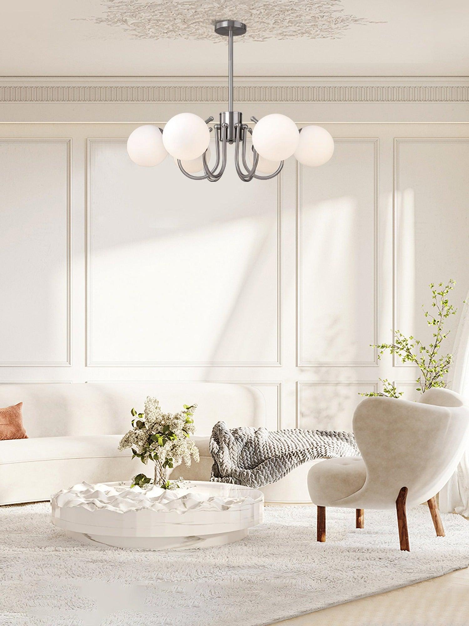 Tave Chandelier Globe Chrome Modern-Neutral Decor