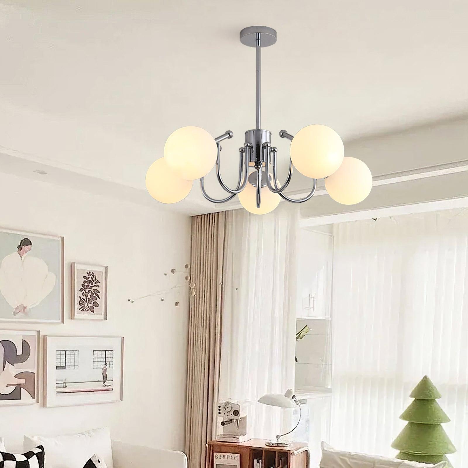 Tave Chandelier Globe Chrome Modern-Neutral Decor