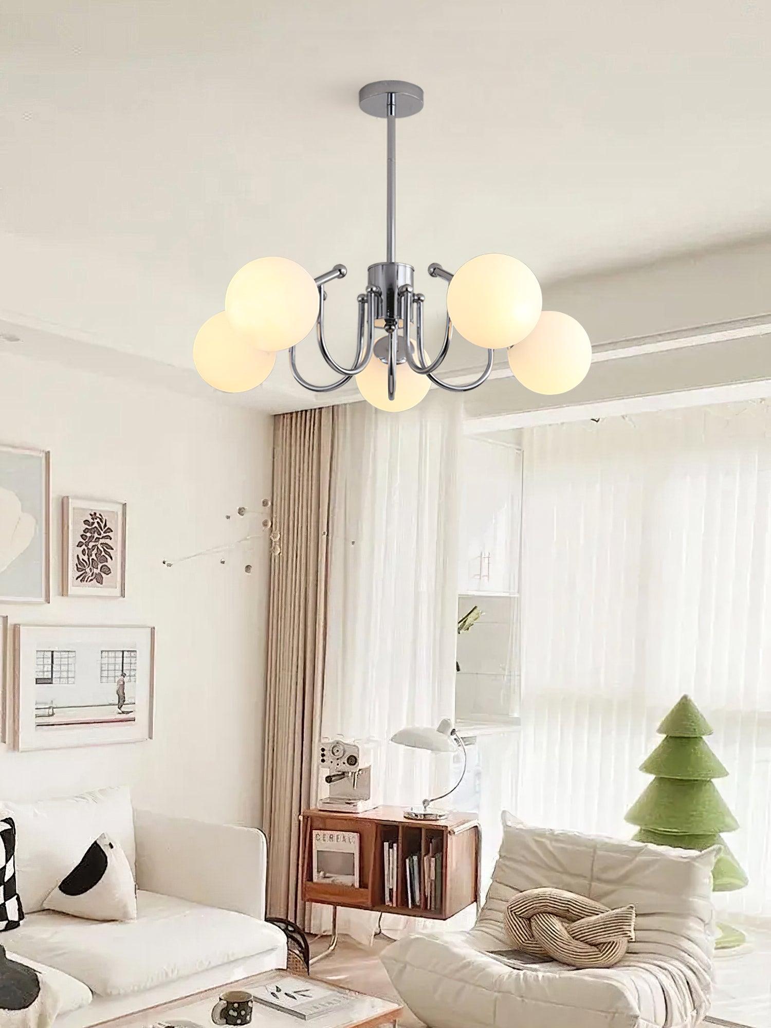 Tave Chandelier Globe Chrome Modern-Neutral Decor