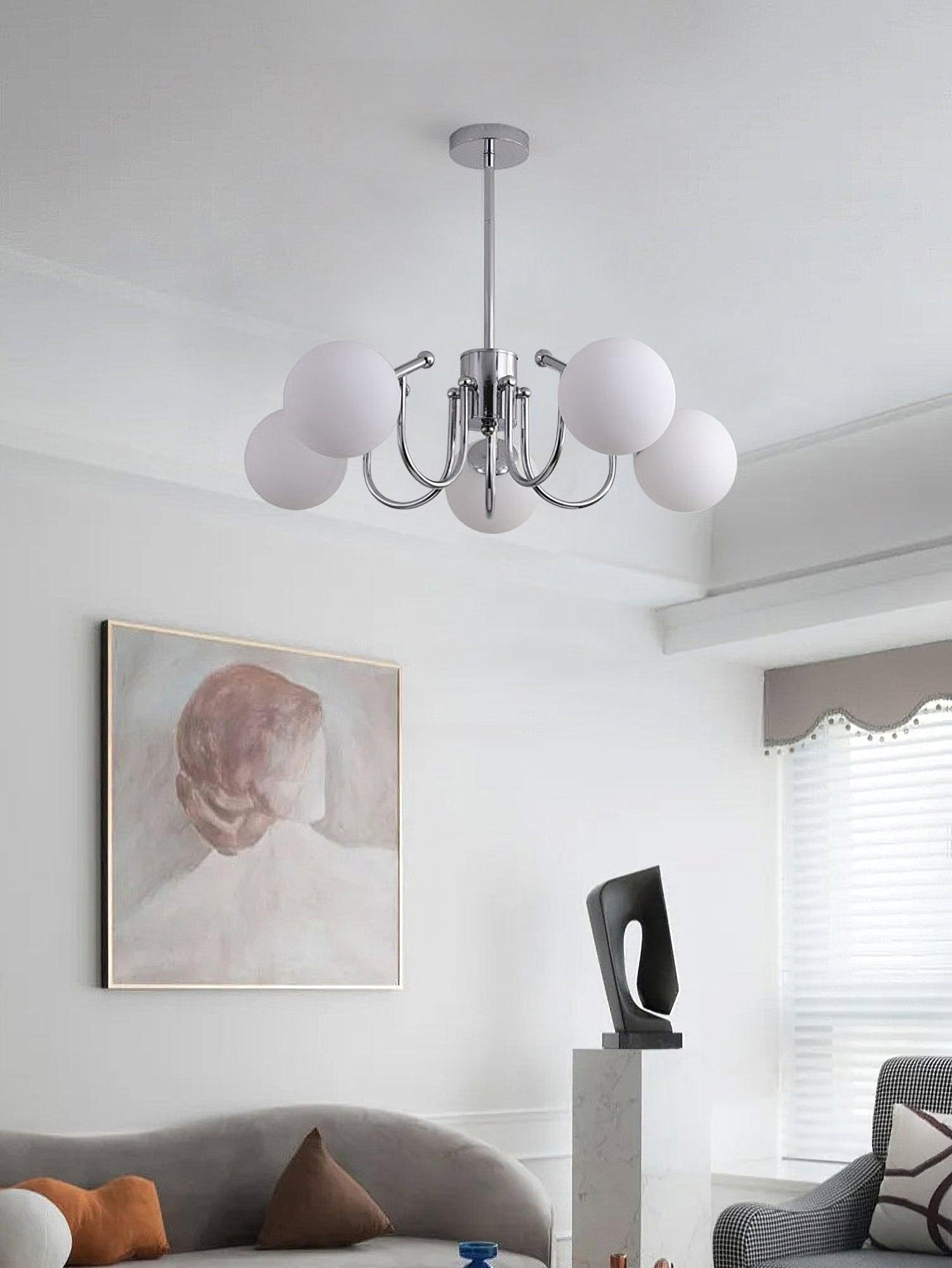 Tave Chandelier Globe Chrome Modern-Neutral Decor
