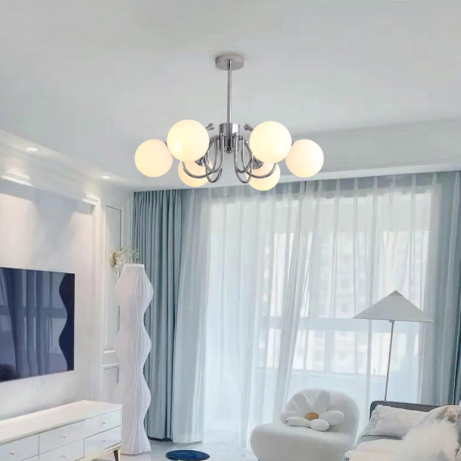 Tave Chandelier Globe Chrome Modern-Neutral Decor