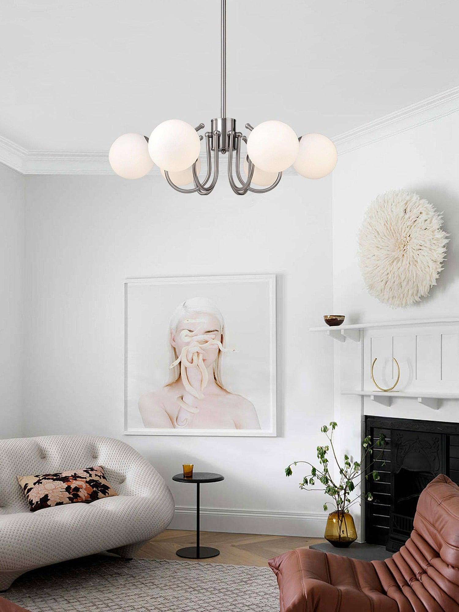 Tave Chandelier Globe Chrome Modern-Neutral Decor