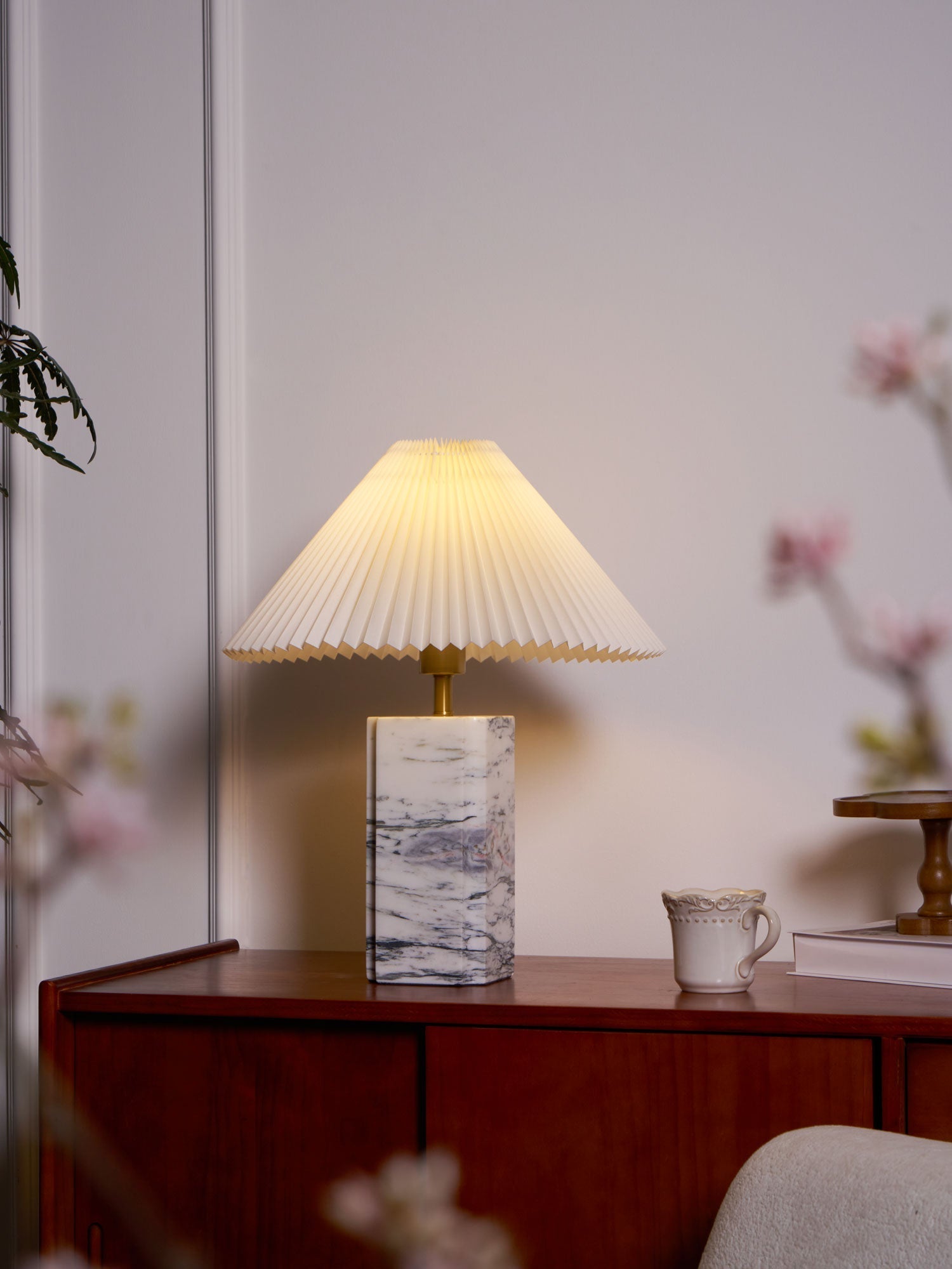 Belle Modern Table Lamp-Neutral Decor