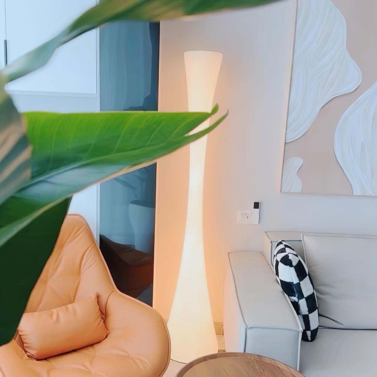 Solara Floor Lamp White Modern-Neutral Decor