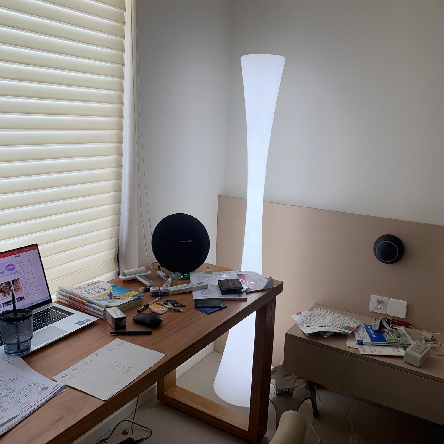 Solara Floor Lamp White Modern-Neutral Decor