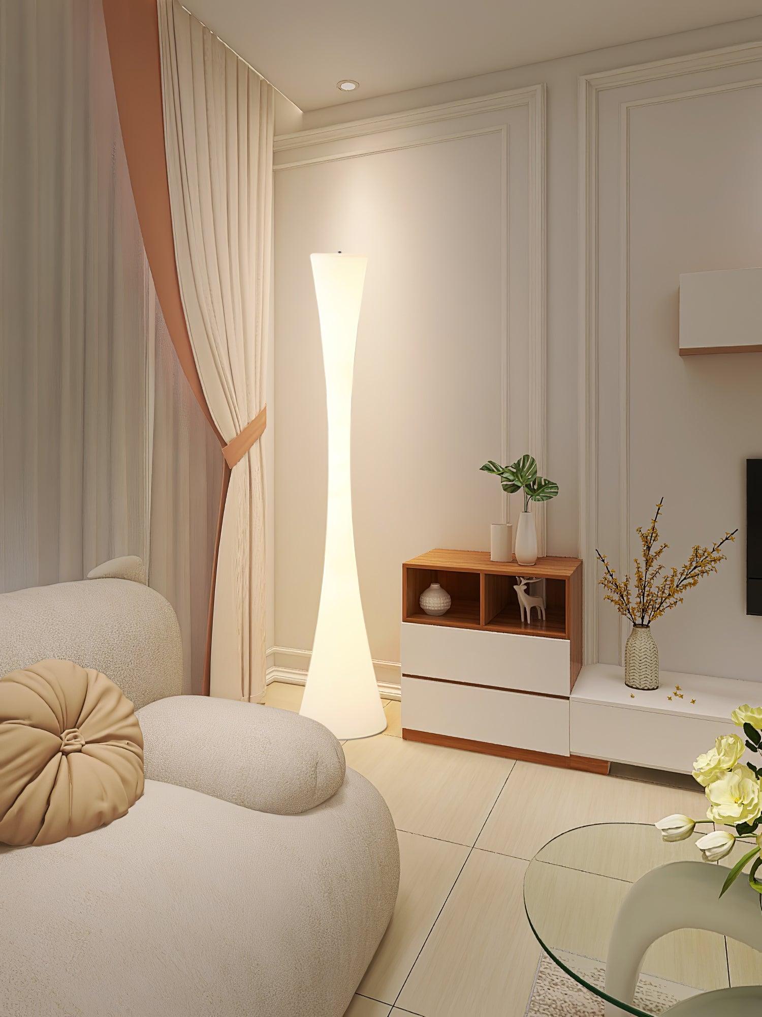 Solara Floor Lamp White Modern-Neutral Decor