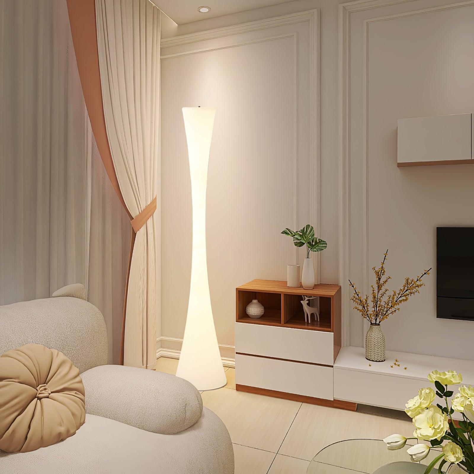 Solara Floor Lamp White Modern-Neutral Decor