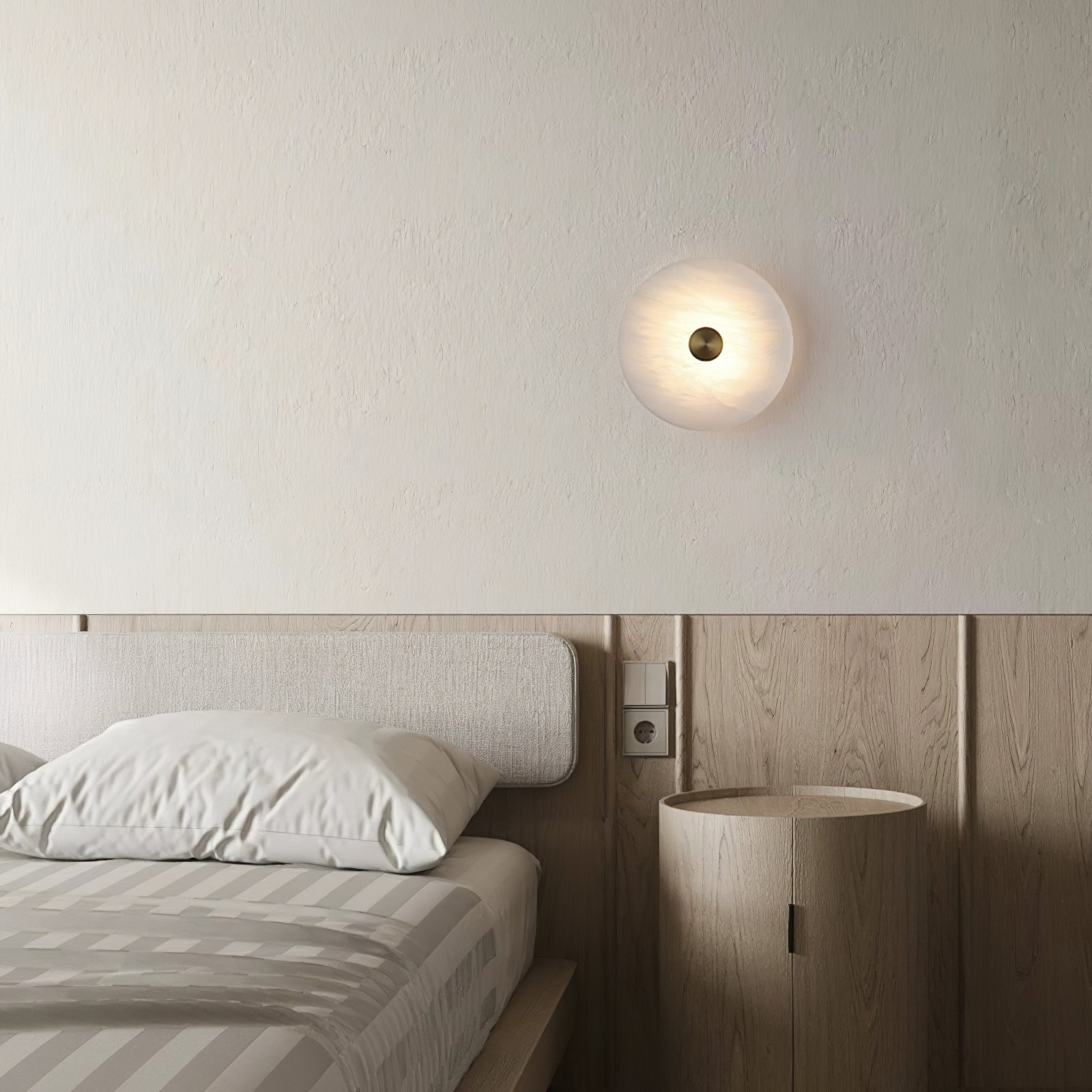 Ildvuvyu Alabaster Wall Lamp-Neutral Decor